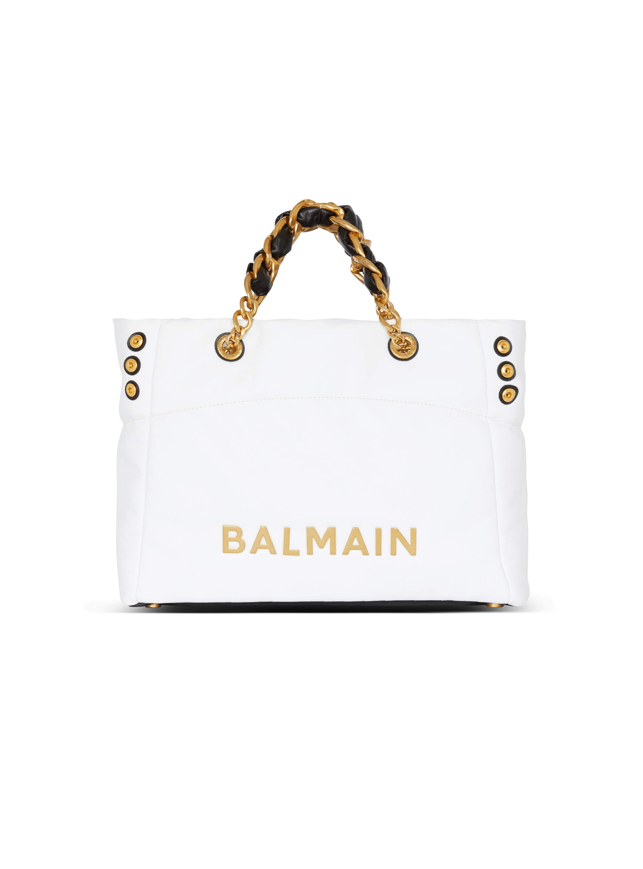 Borsa shopper 1945 Soft in pelle di vitello goffrata con motivo a griglia