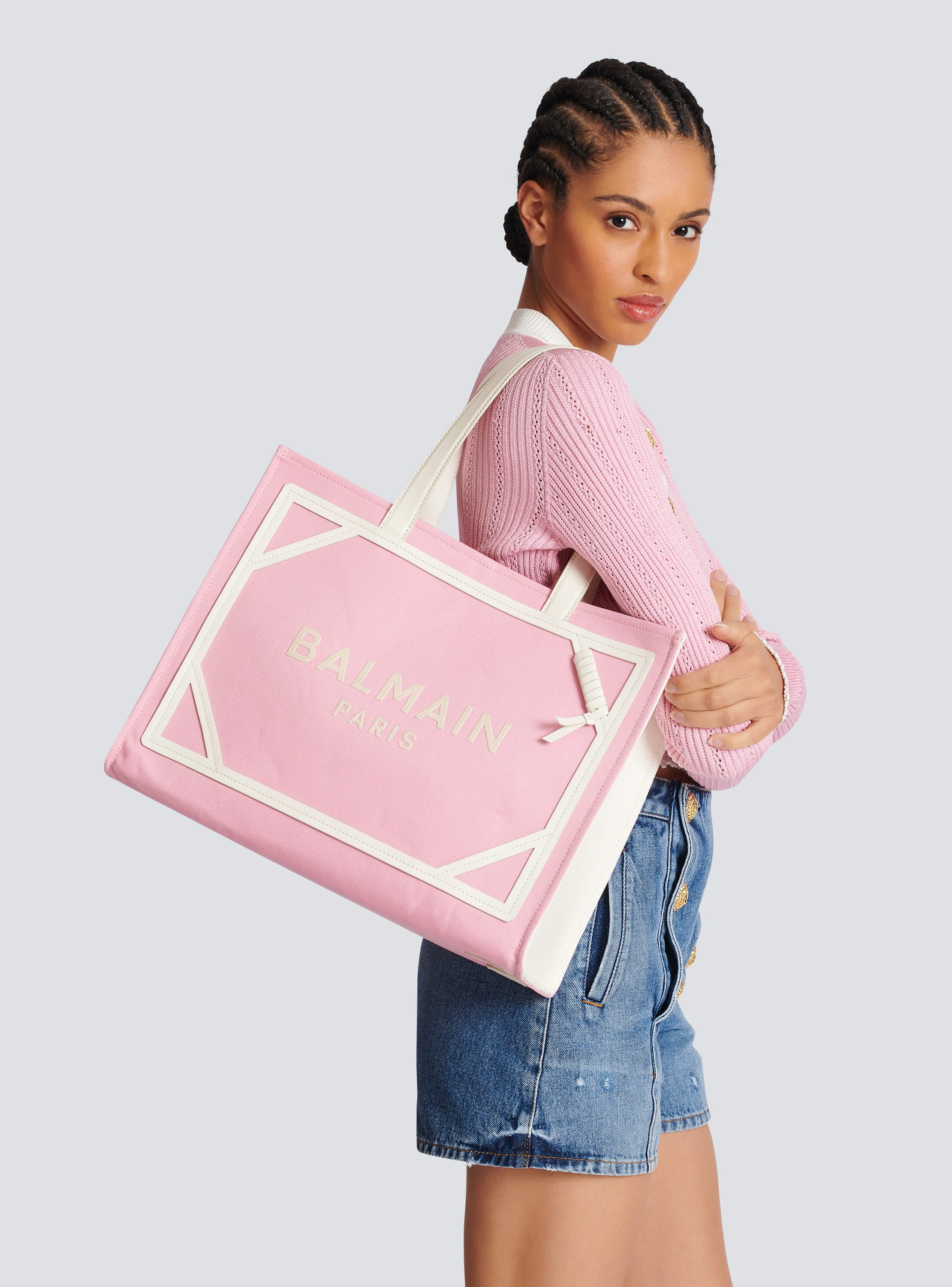 Balmain pink discount tote