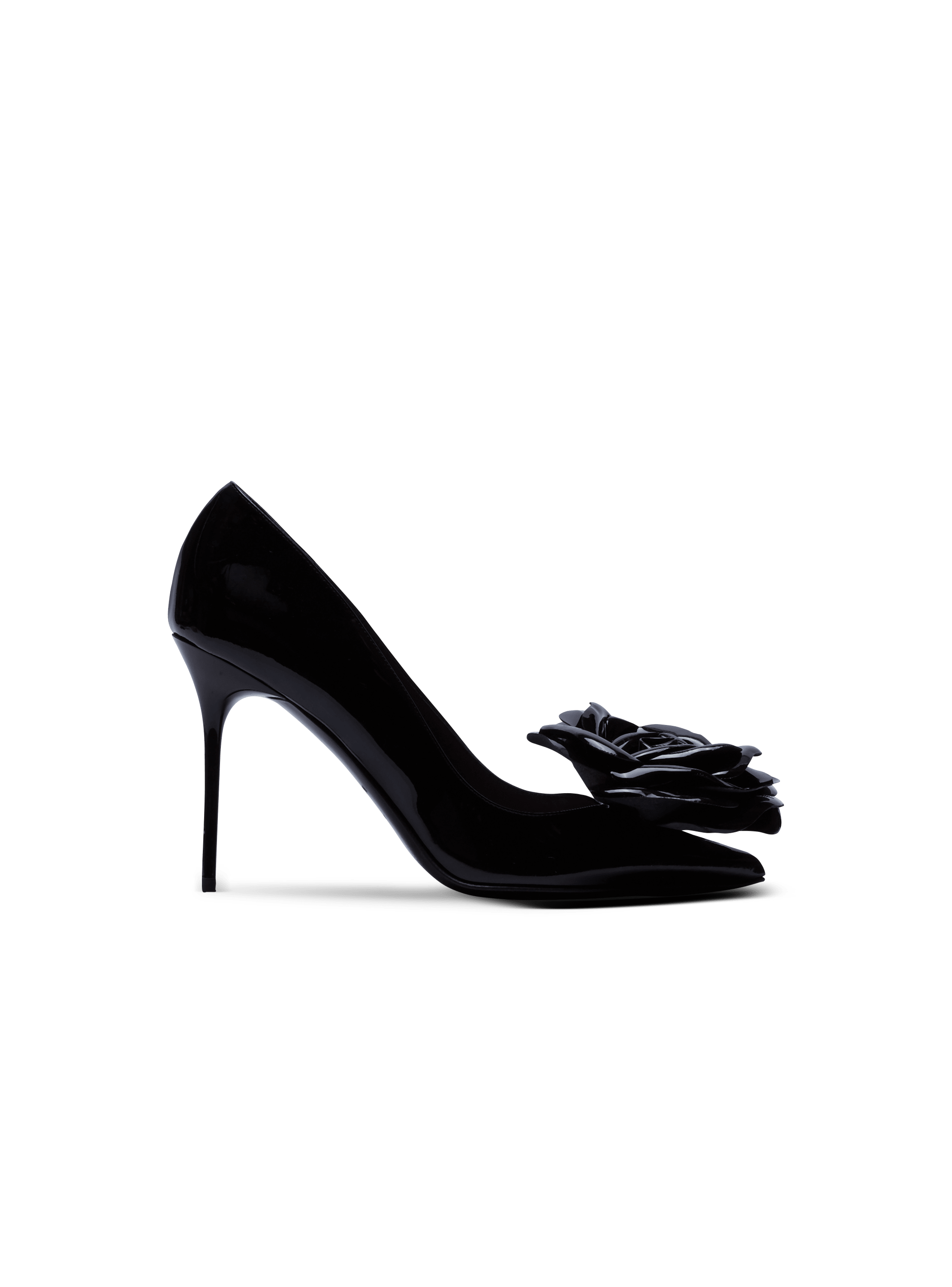 Pumps Ruby aus Lackleder mit Blume