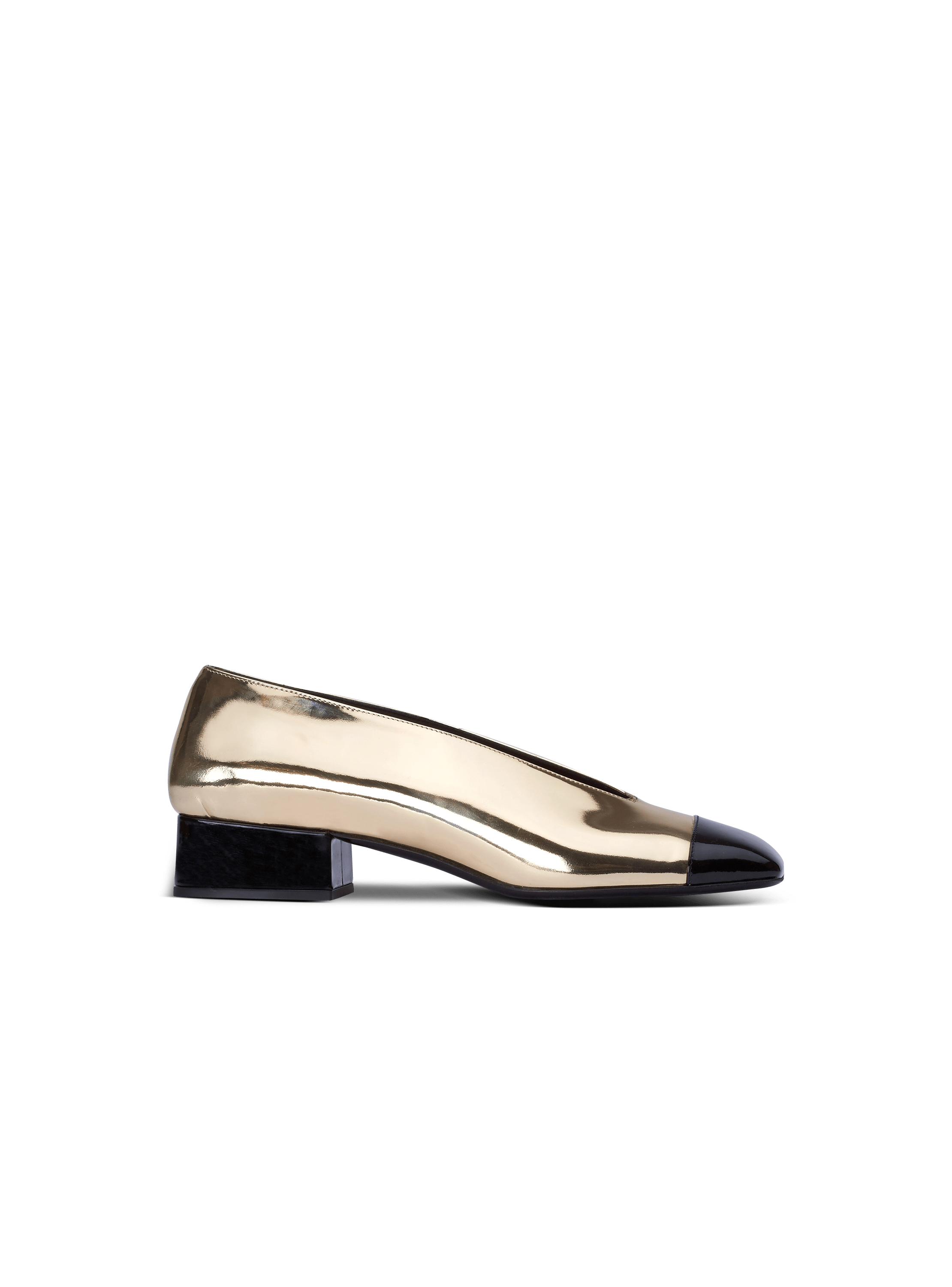 Eden ballet flats in mirrored and patent leather