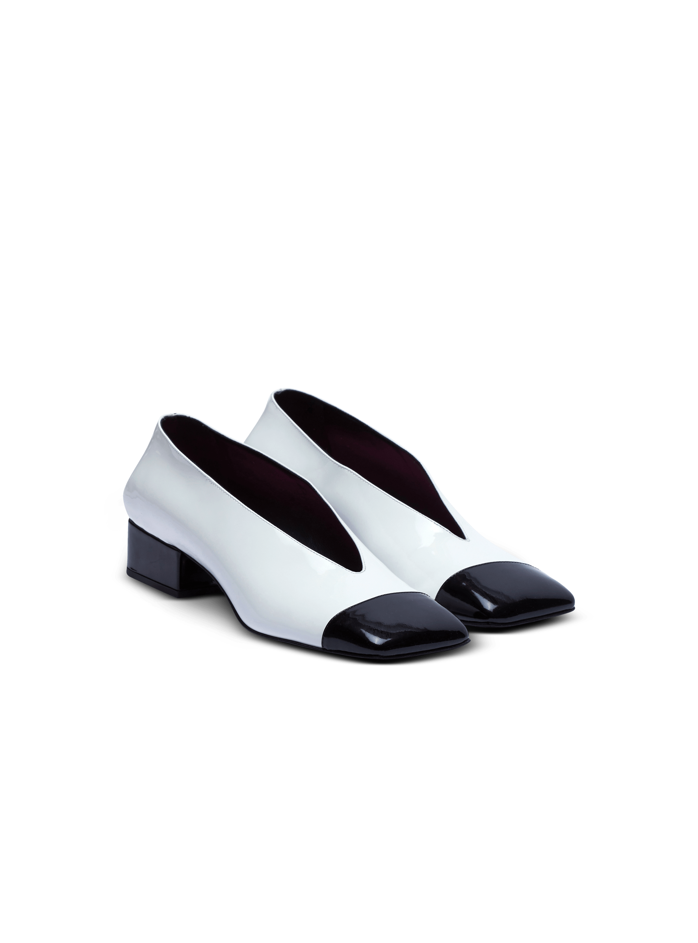 Eden two-tone patent leather ballet flats