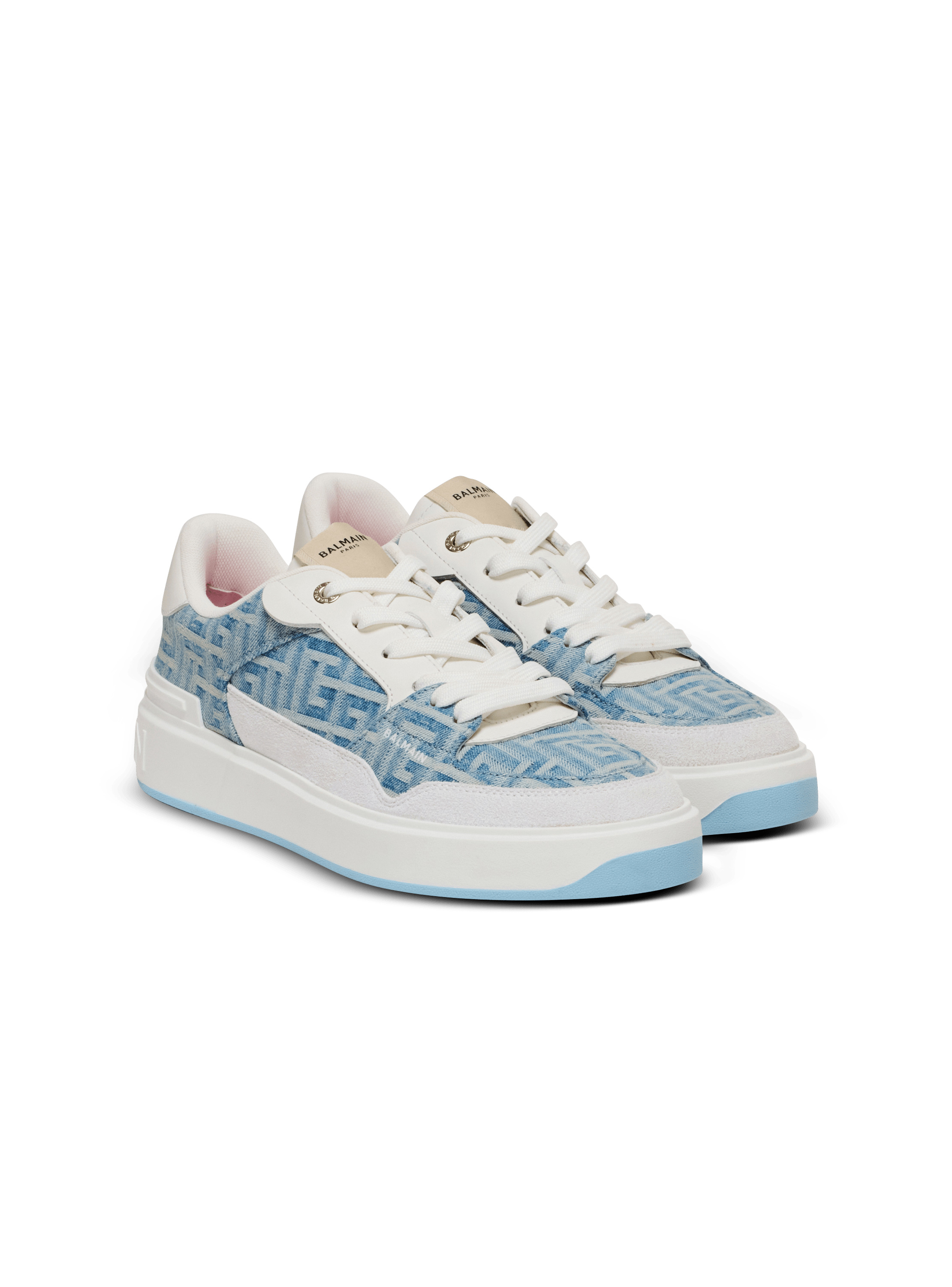 Baskets B-Court Flip en denim monogramme