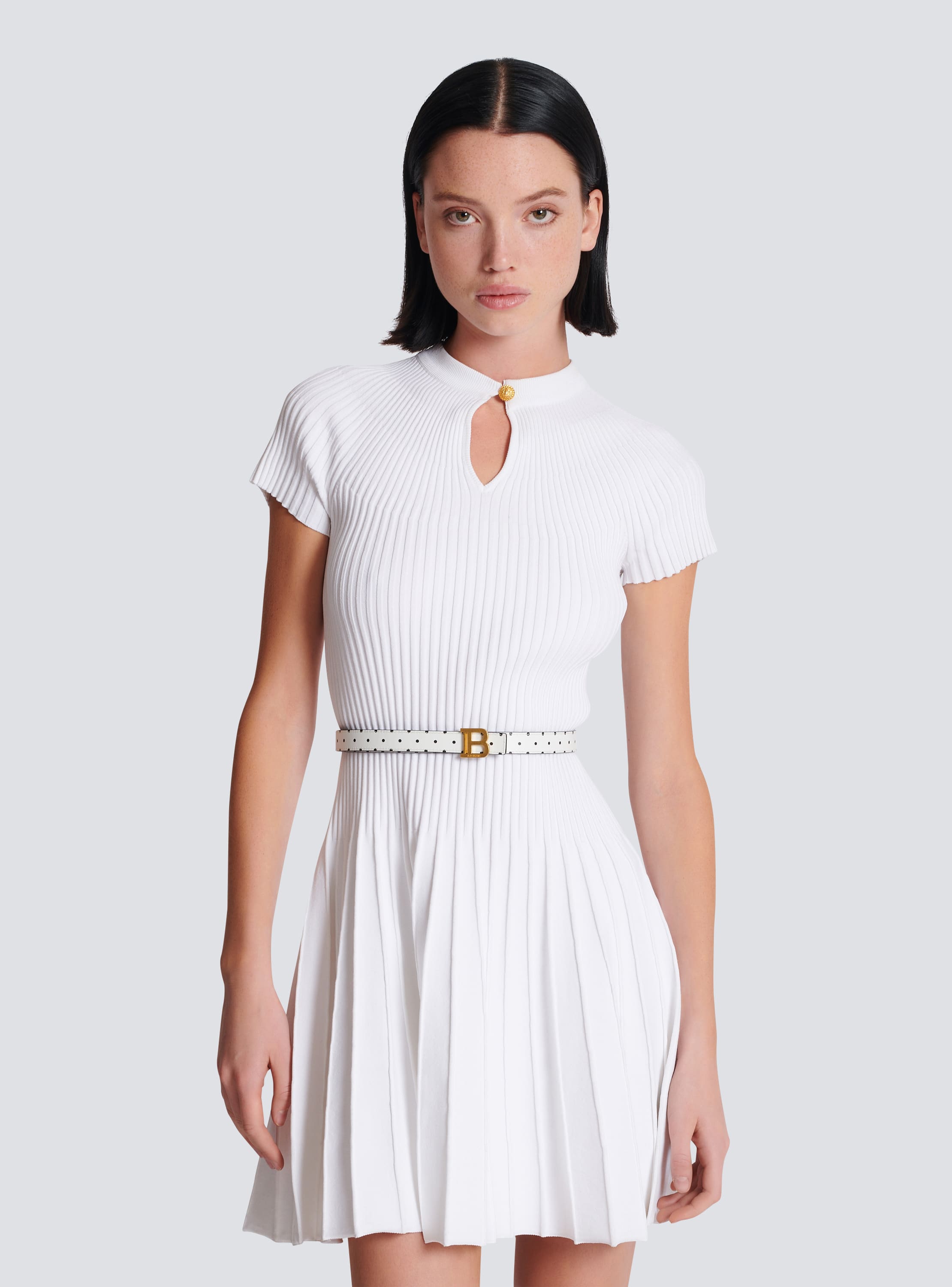 Balmain White B-Belt Belt