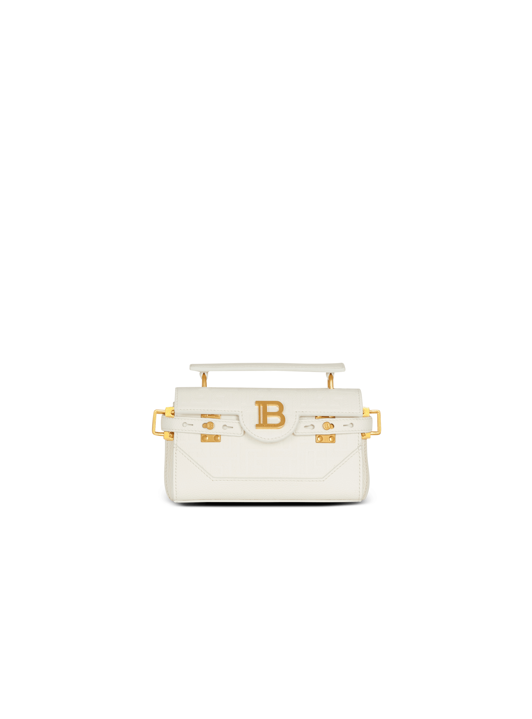 Tasche B-Buzz 19 aus genarbtem Leder mit Monogramm
