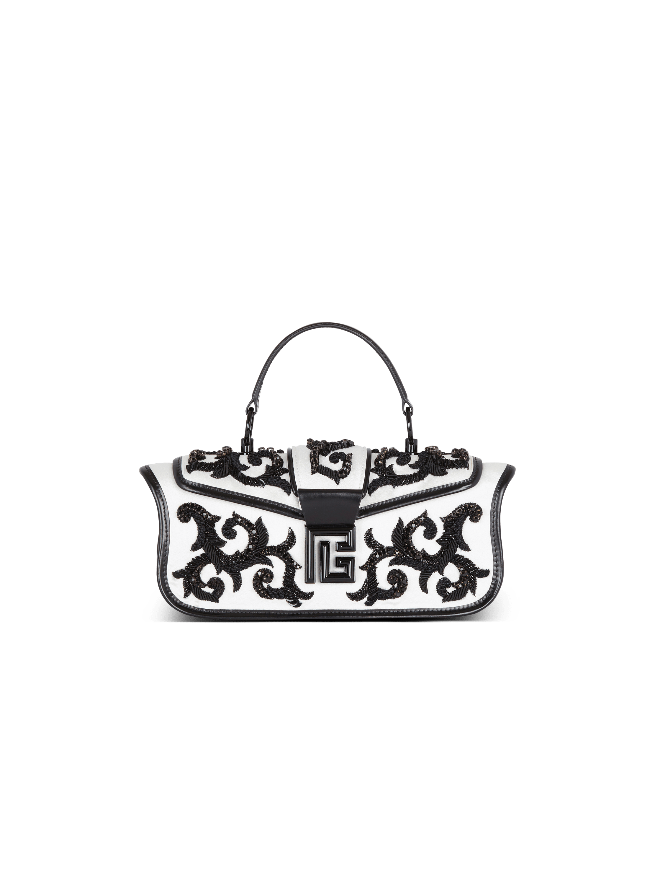 Blaze Pouch satin bag with Baroque embroidery