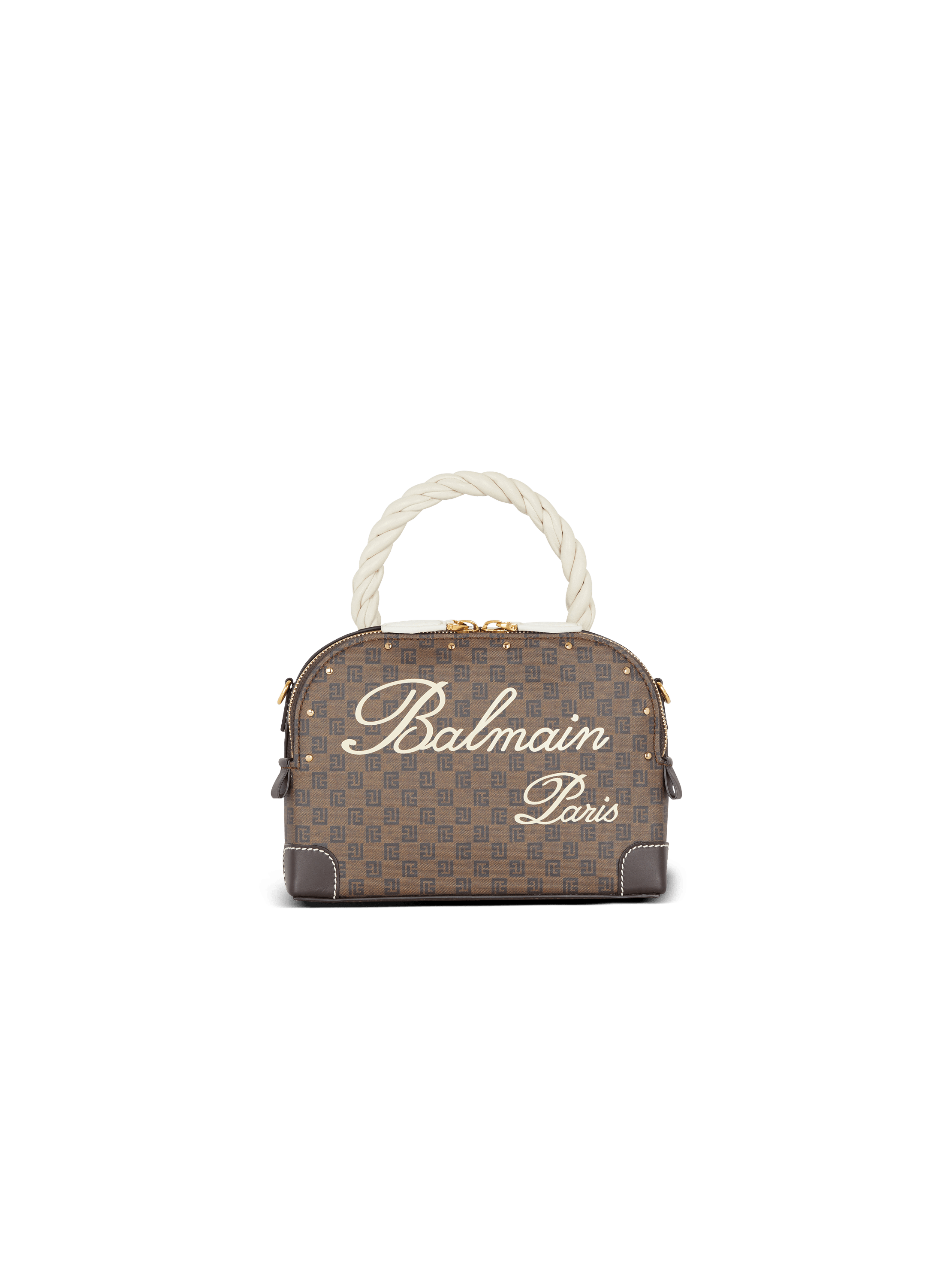 Trousse make-up in tela monogramma e pelle 