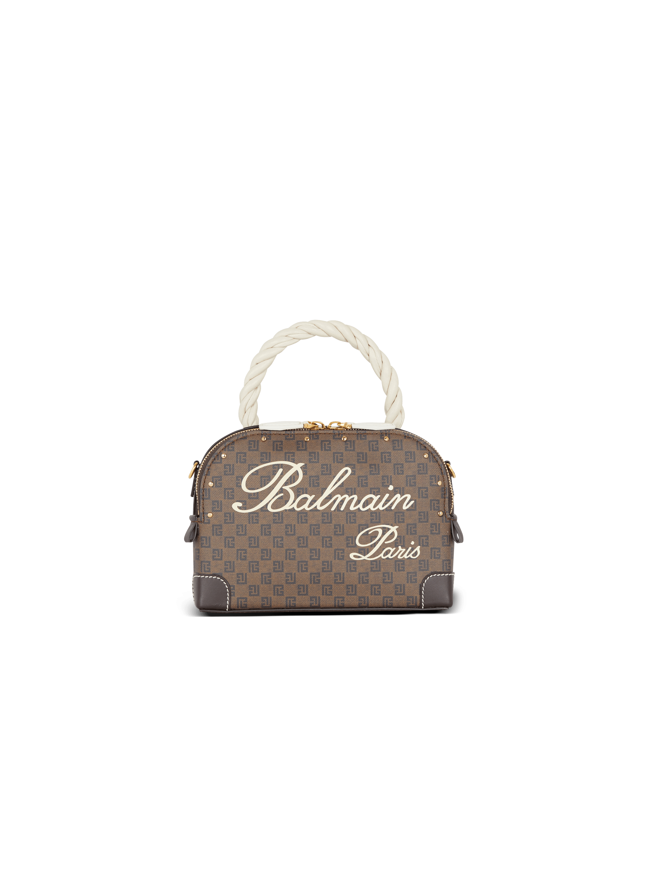 Monogram canvas and leather make up bag 