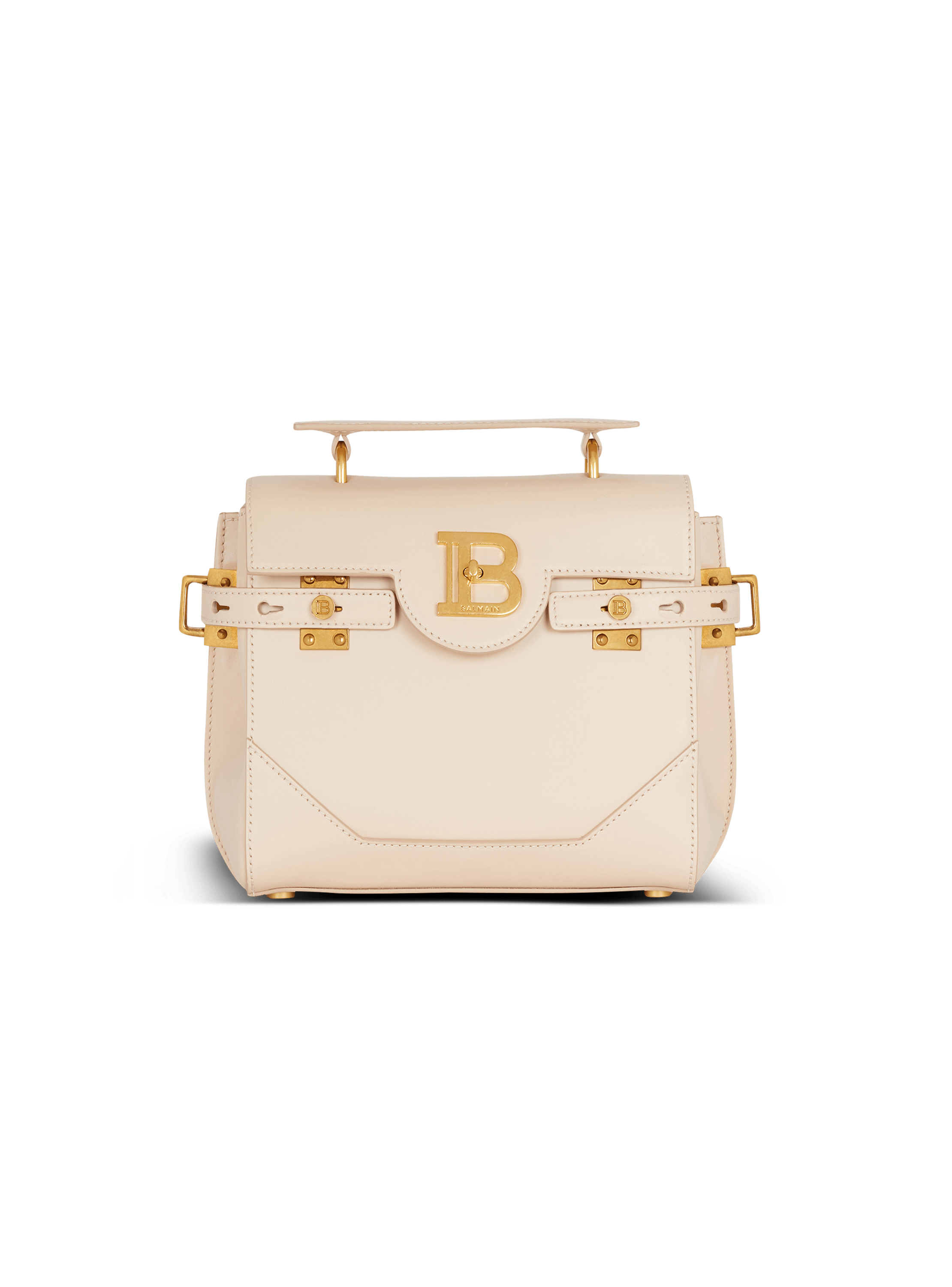 Smooth leather B Buzz 23 bag beige Women BALMAIN