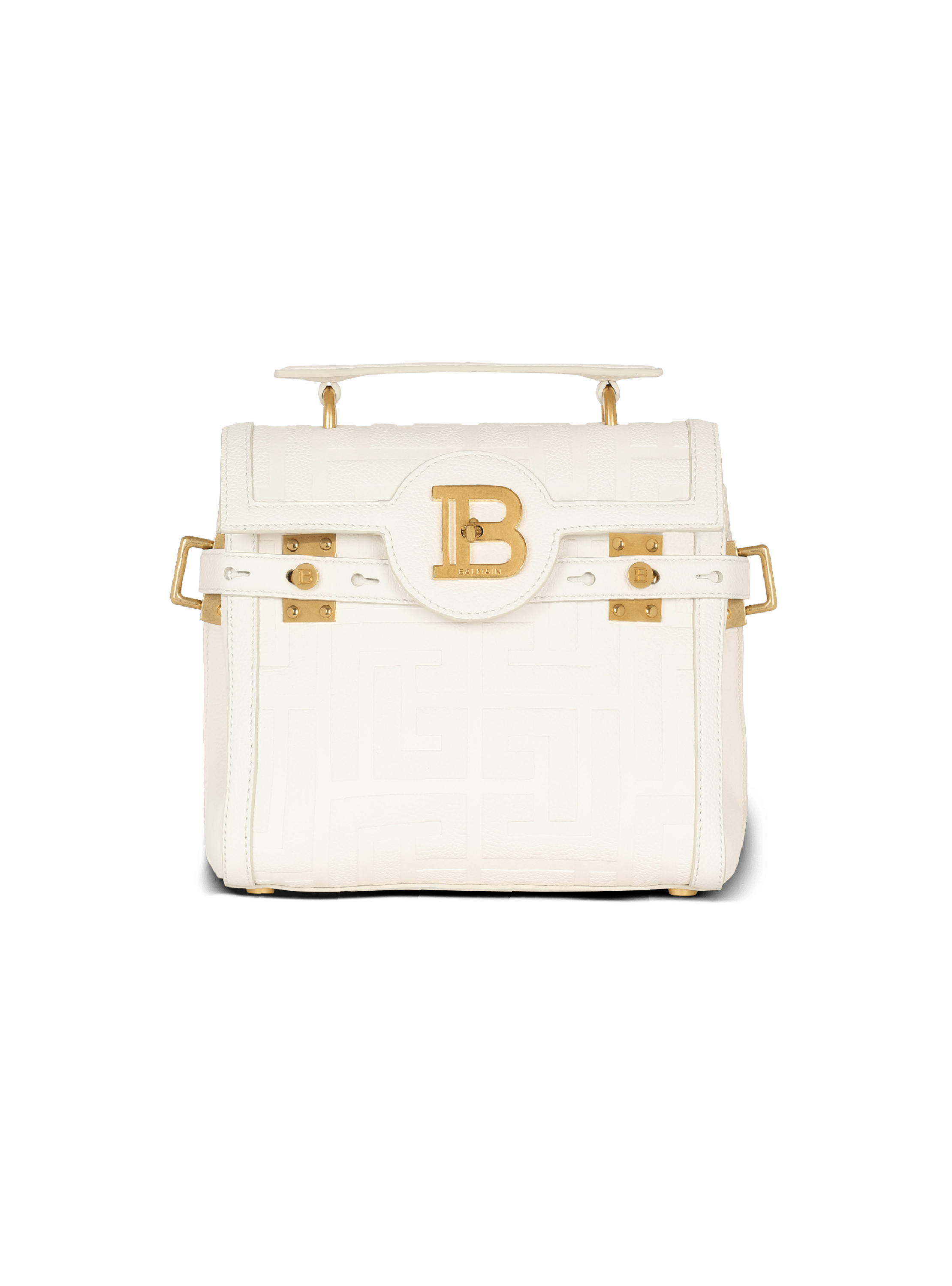 Tasche B-Buzz 23 aus genarbtem Leder mit Monogramm