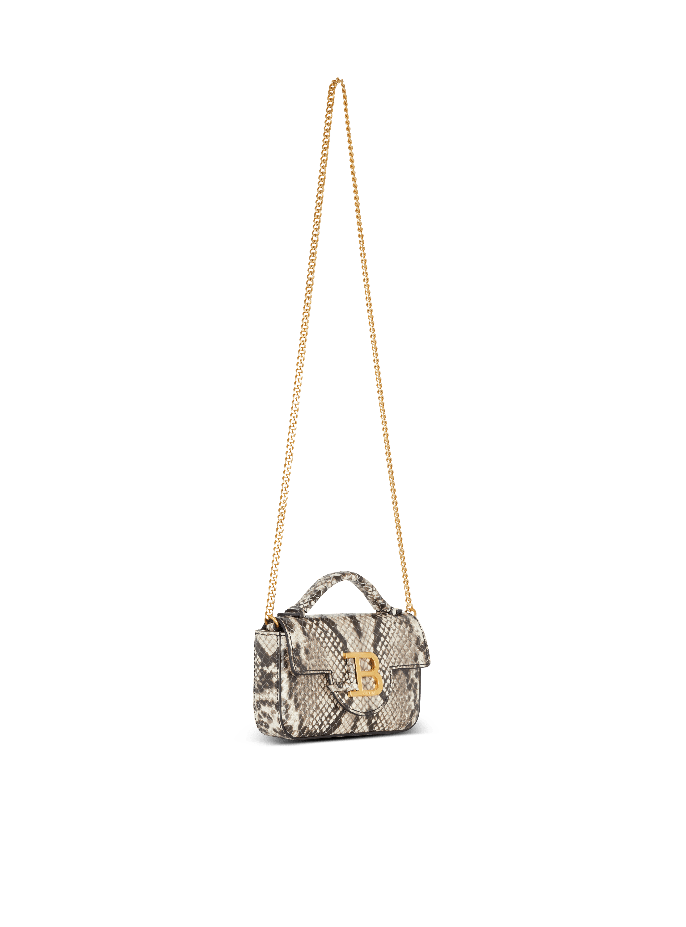 B-Buzz snakeskin-effect leather mini bag