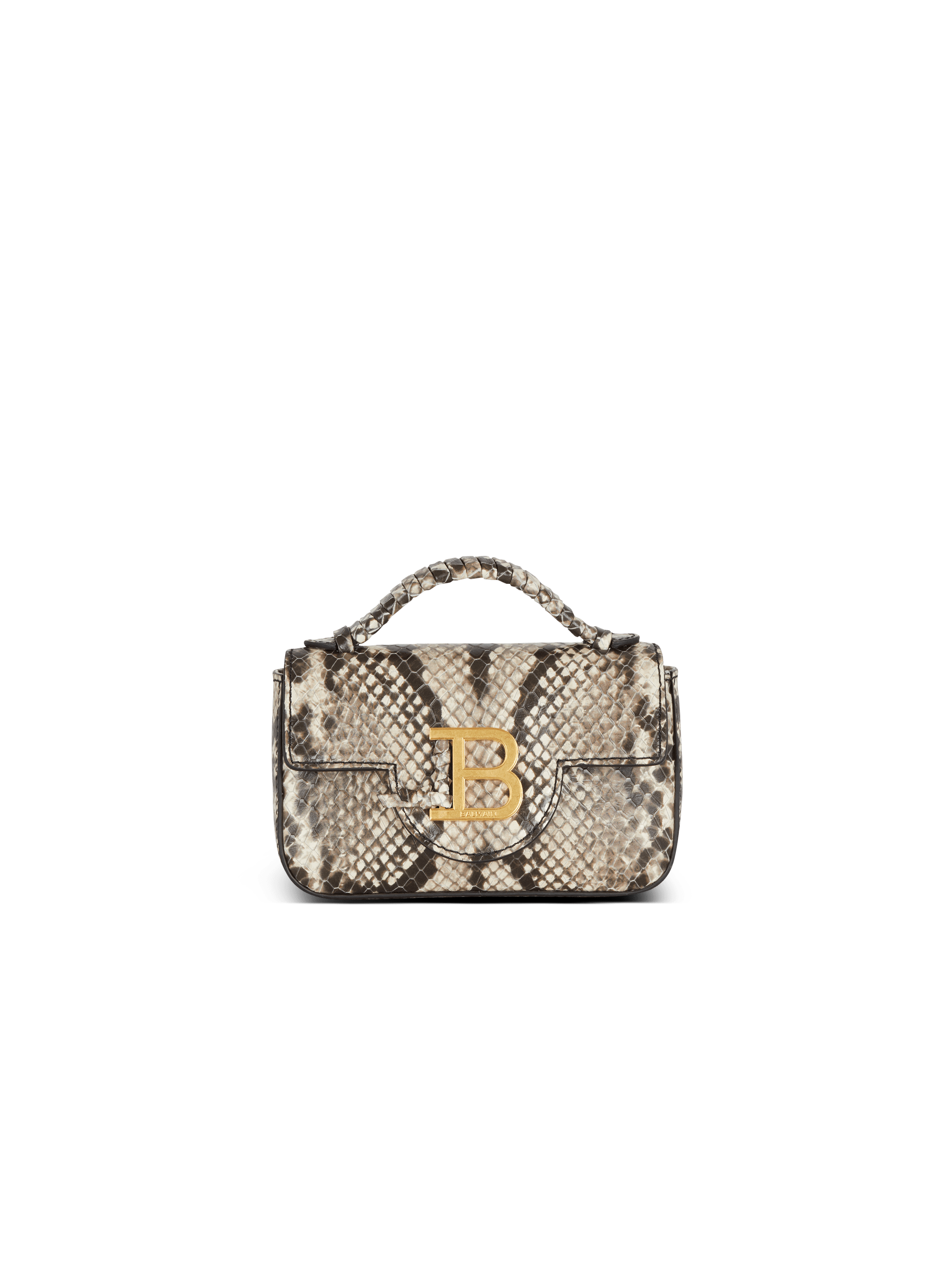 B Buzz snakeskin effect leather mini bag