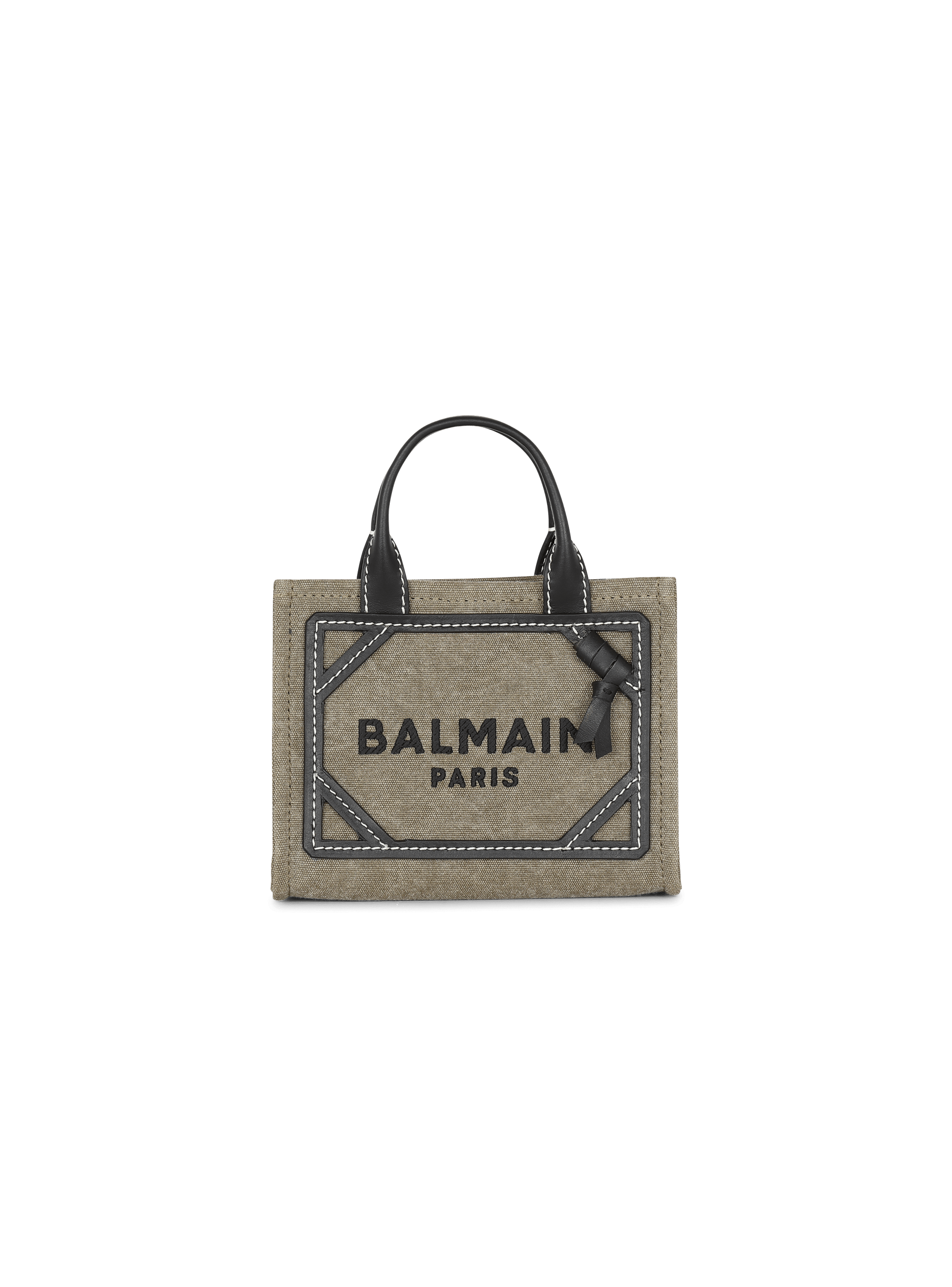 Cabas B-Army mini modèle en toile avec empiècements en cuir