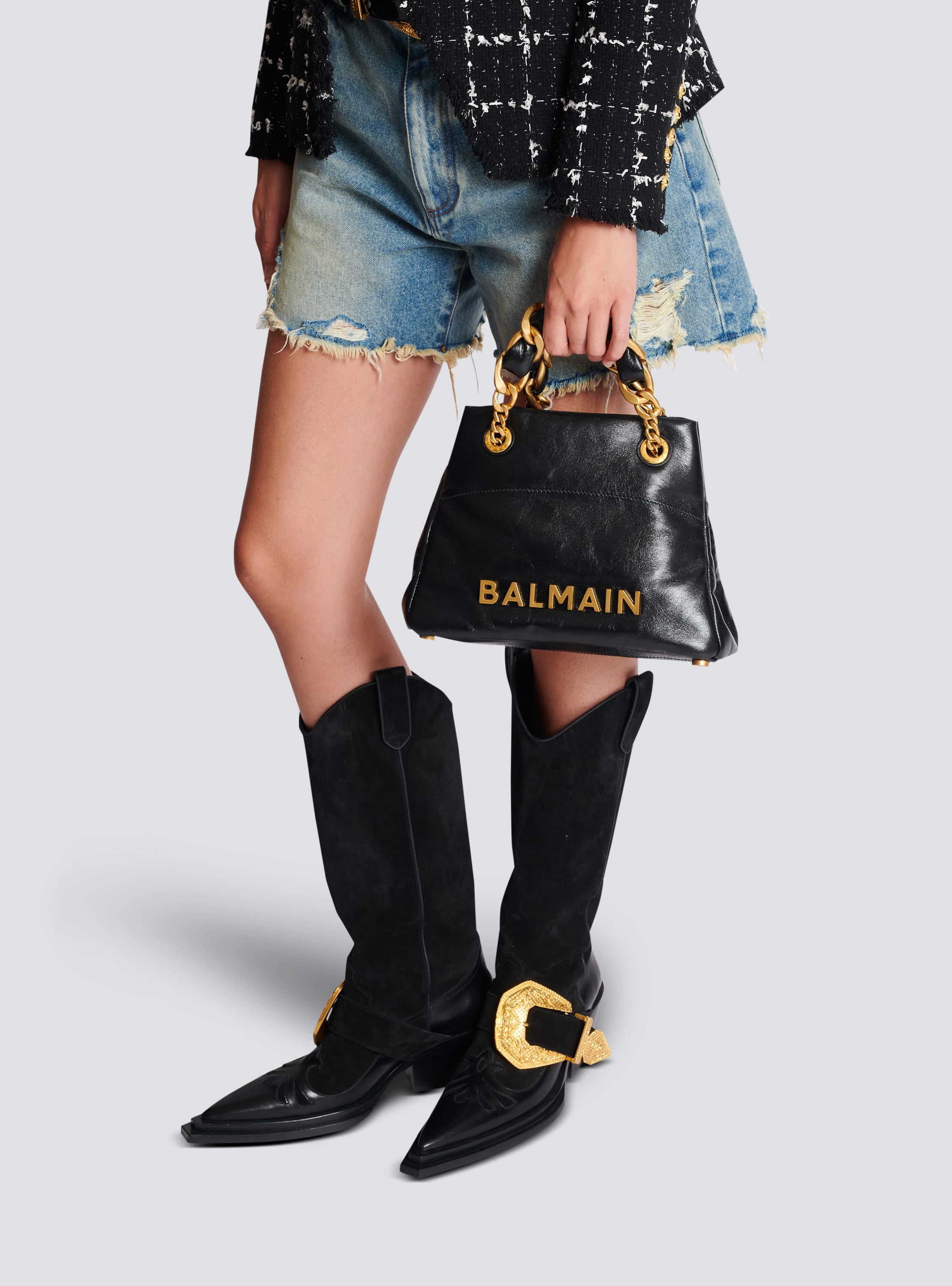 Balmain leather tote sale