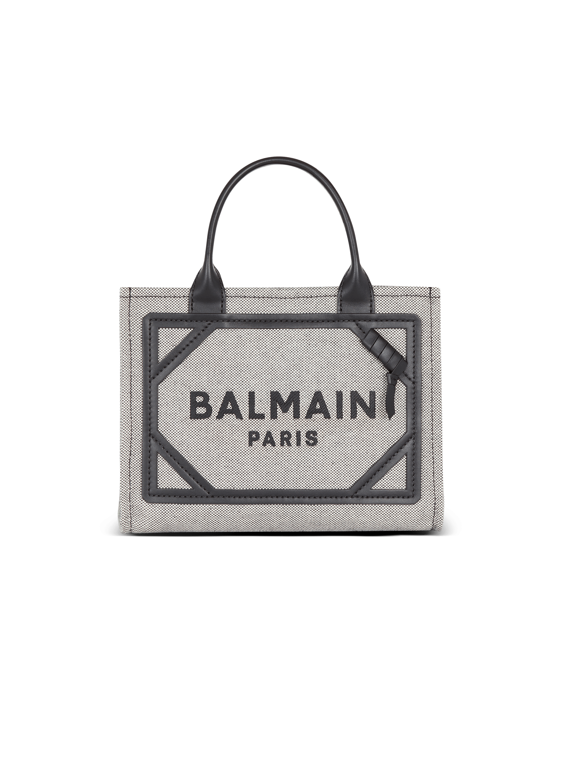 B-Army canvas and leather tote bag