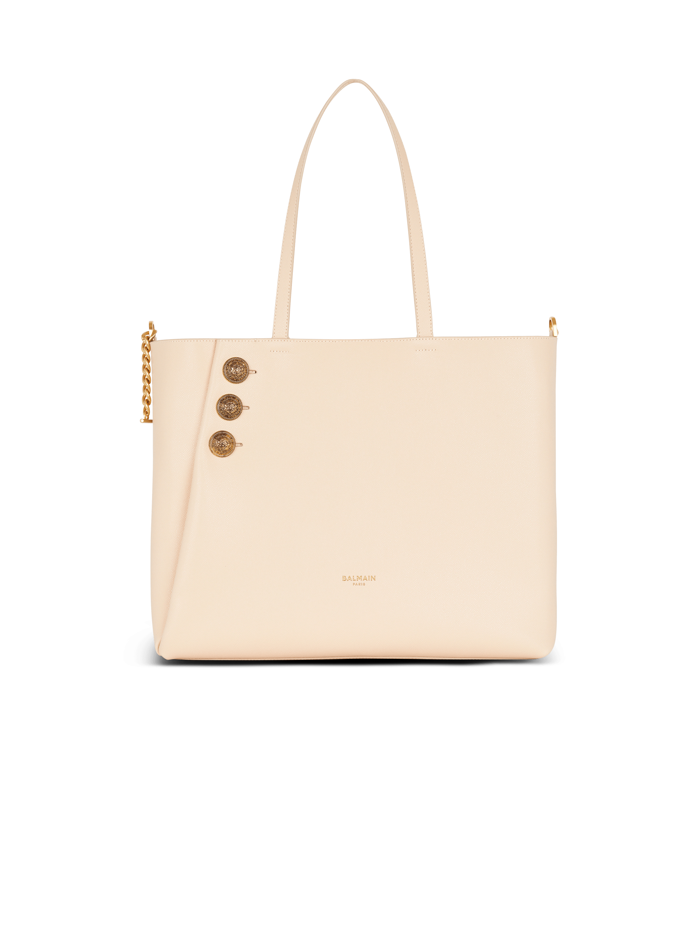 Emblème grained leather tote bag