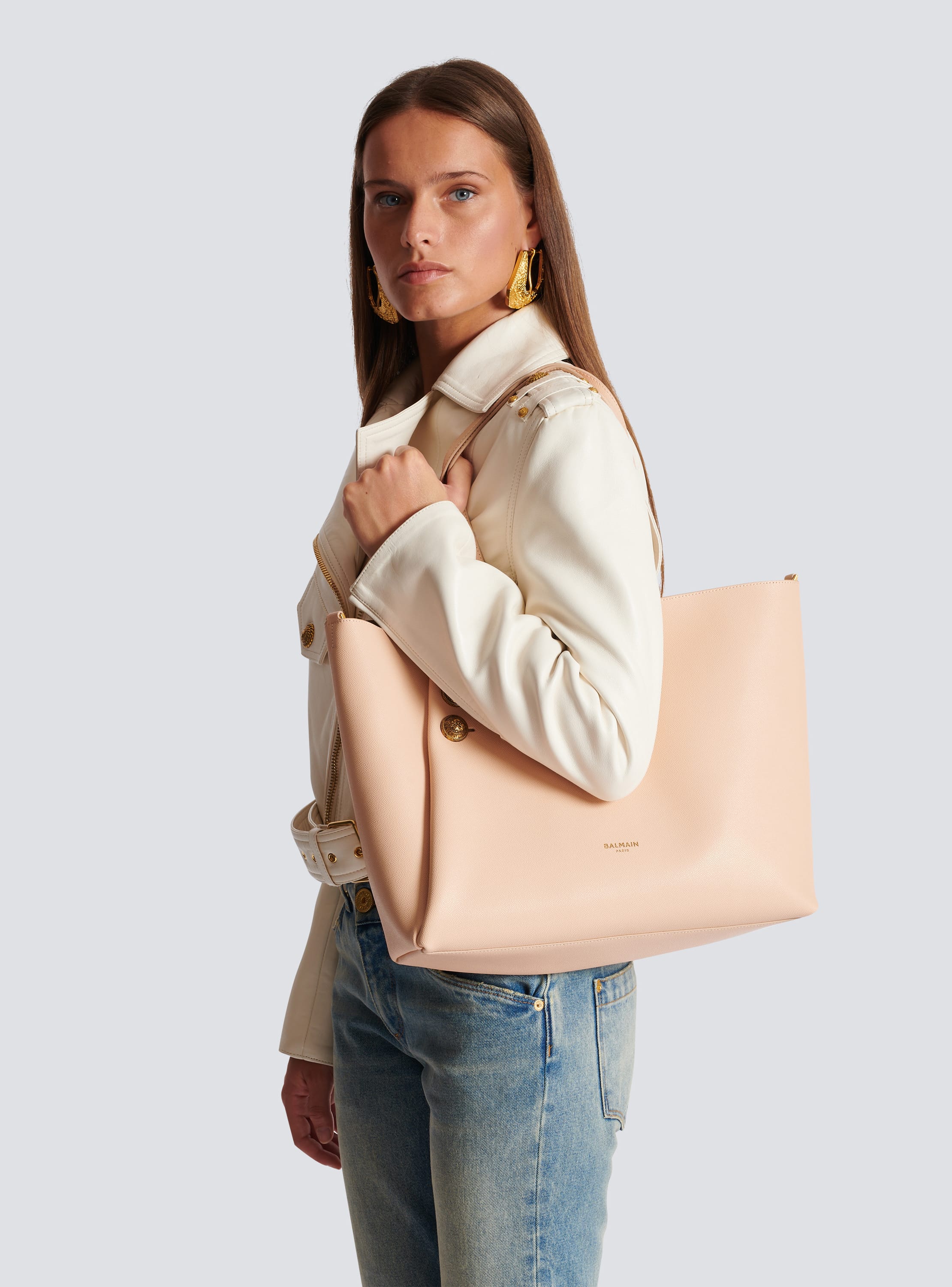 Nude 2025 leather tote