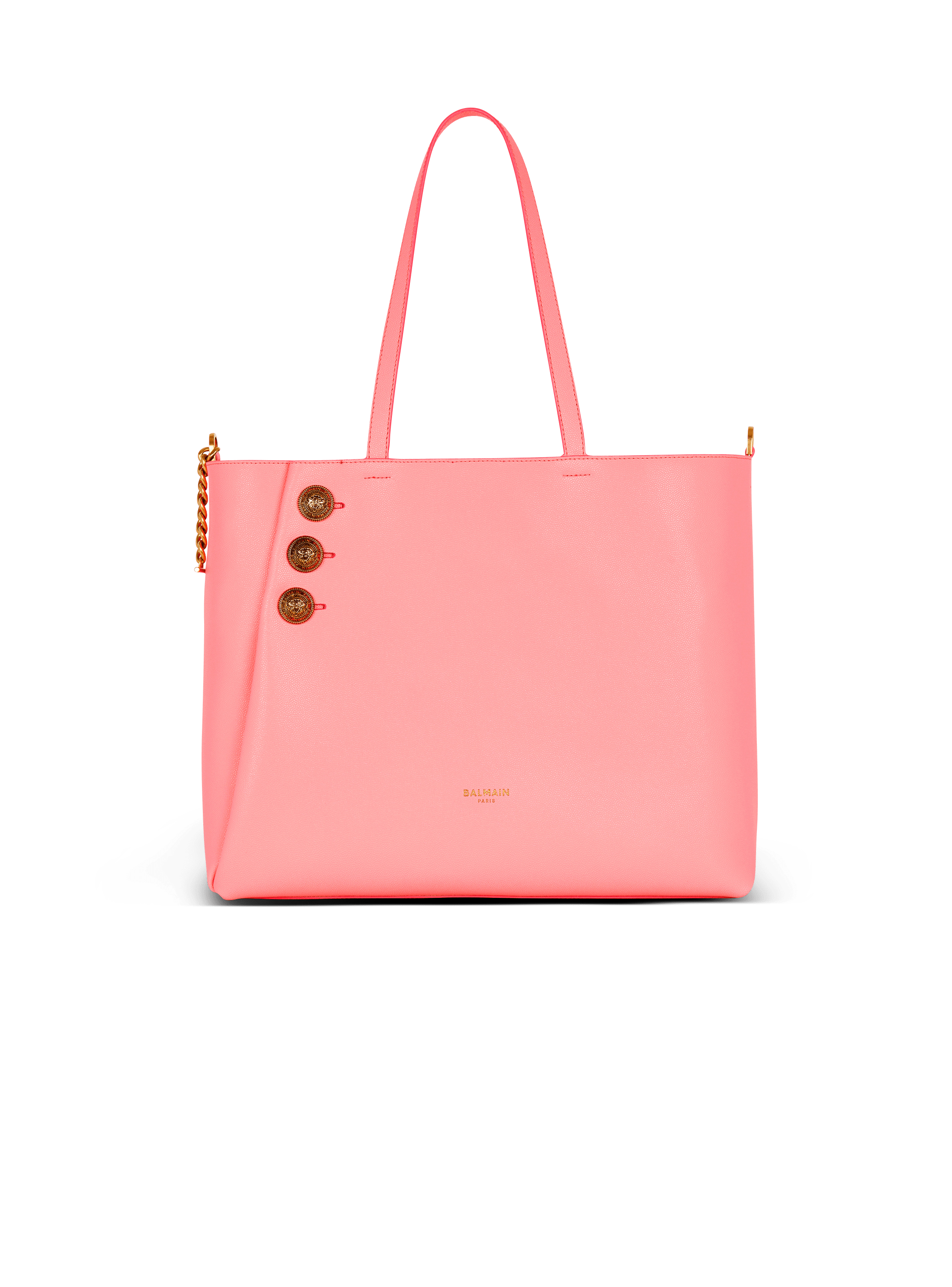 Borsa Shopper Emblema in pelle granulata