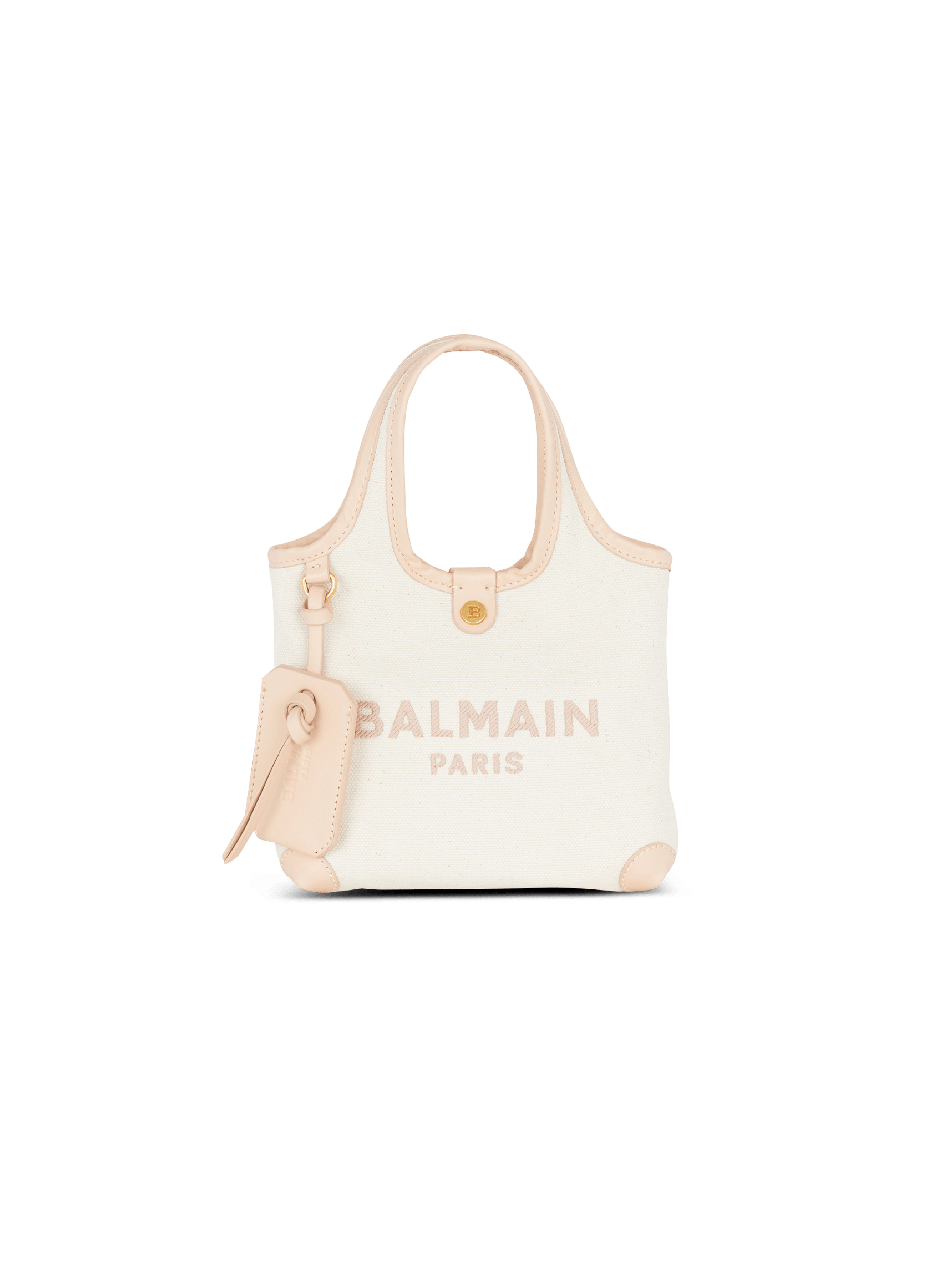 Bolso tipo "grocery bag" B-Army de lona y piel