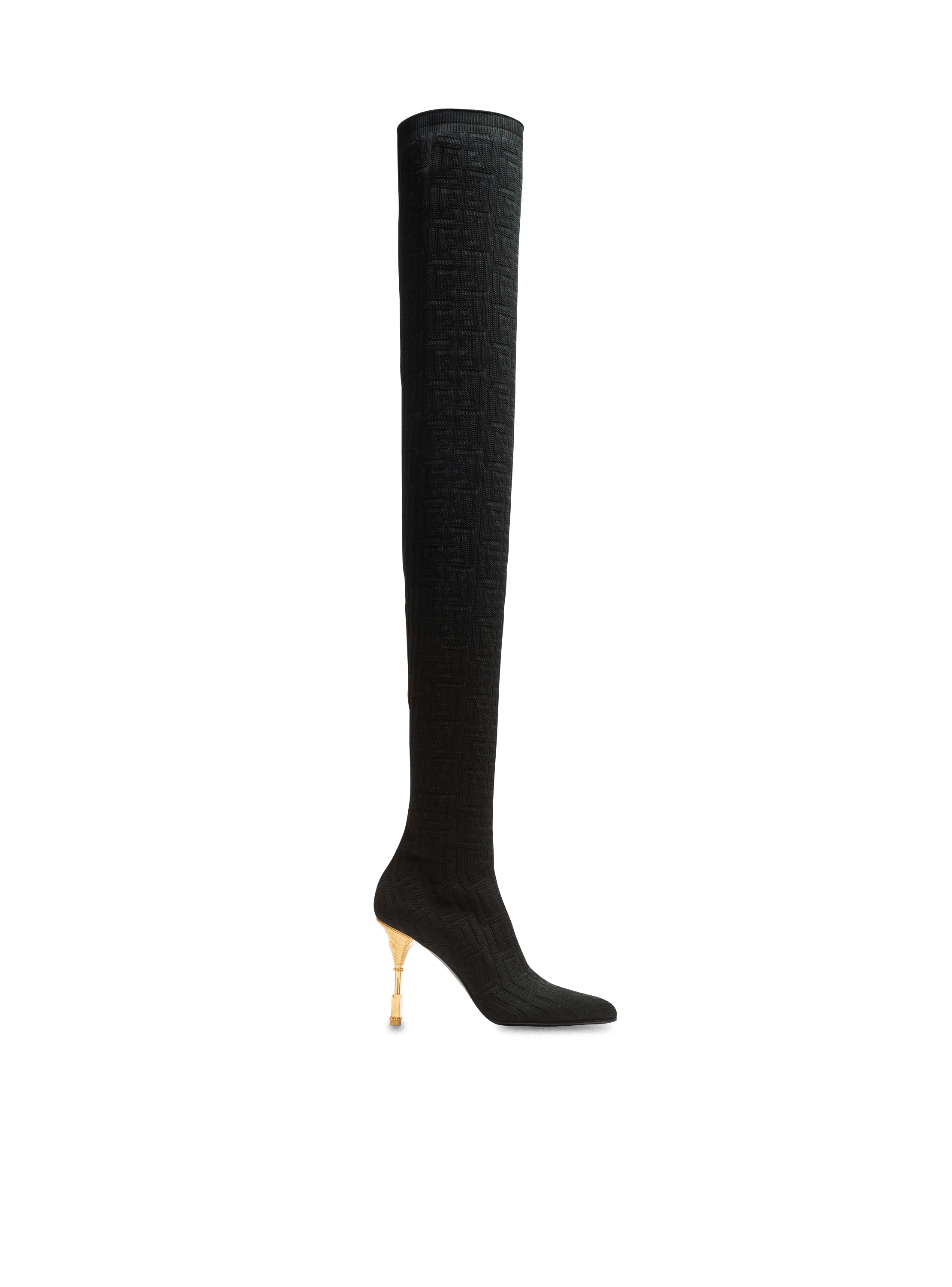 Overknee-Stiefel Moneta aus Mesh mit Monogramm