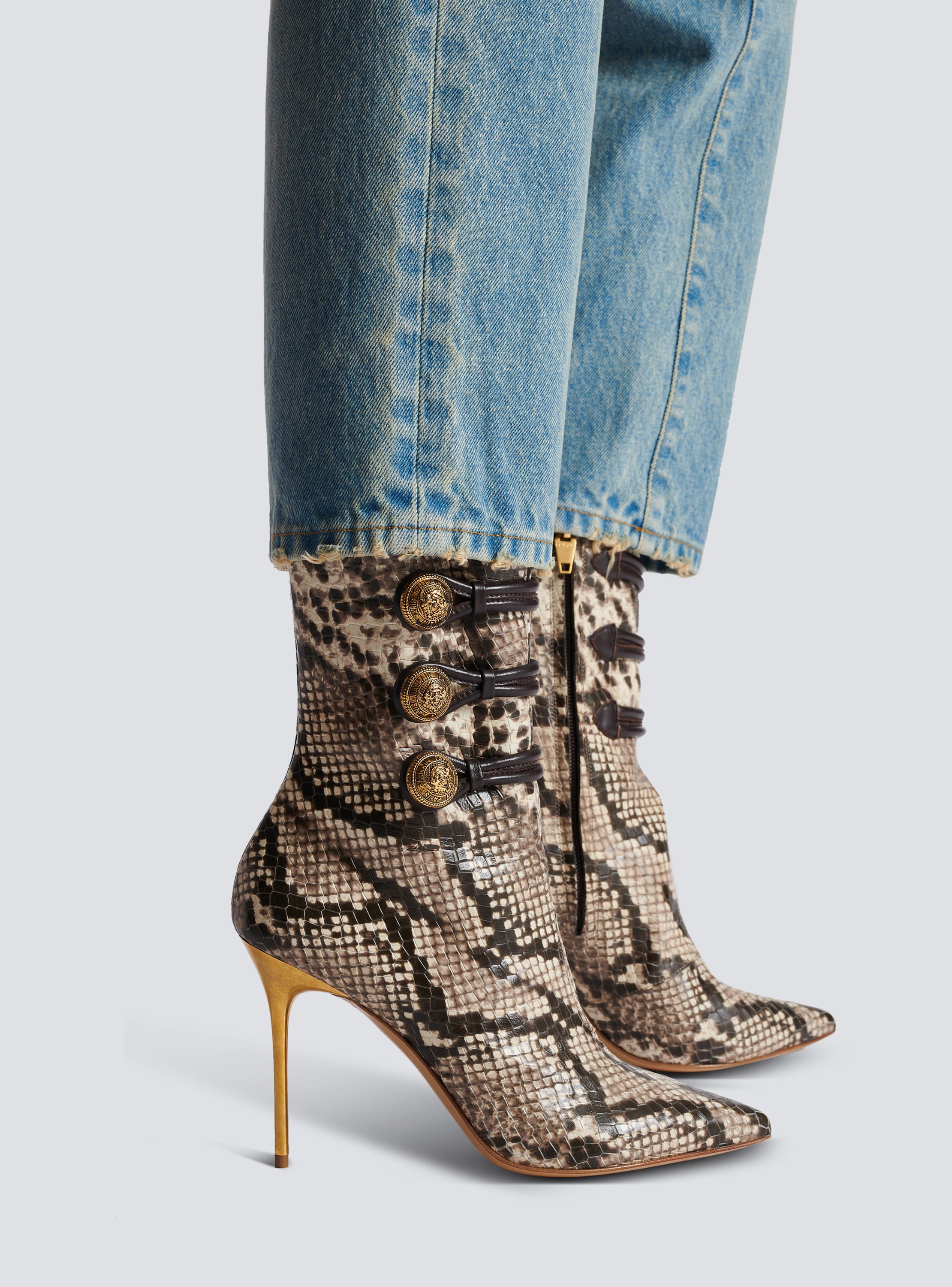 Snakeskin on sale womens booties