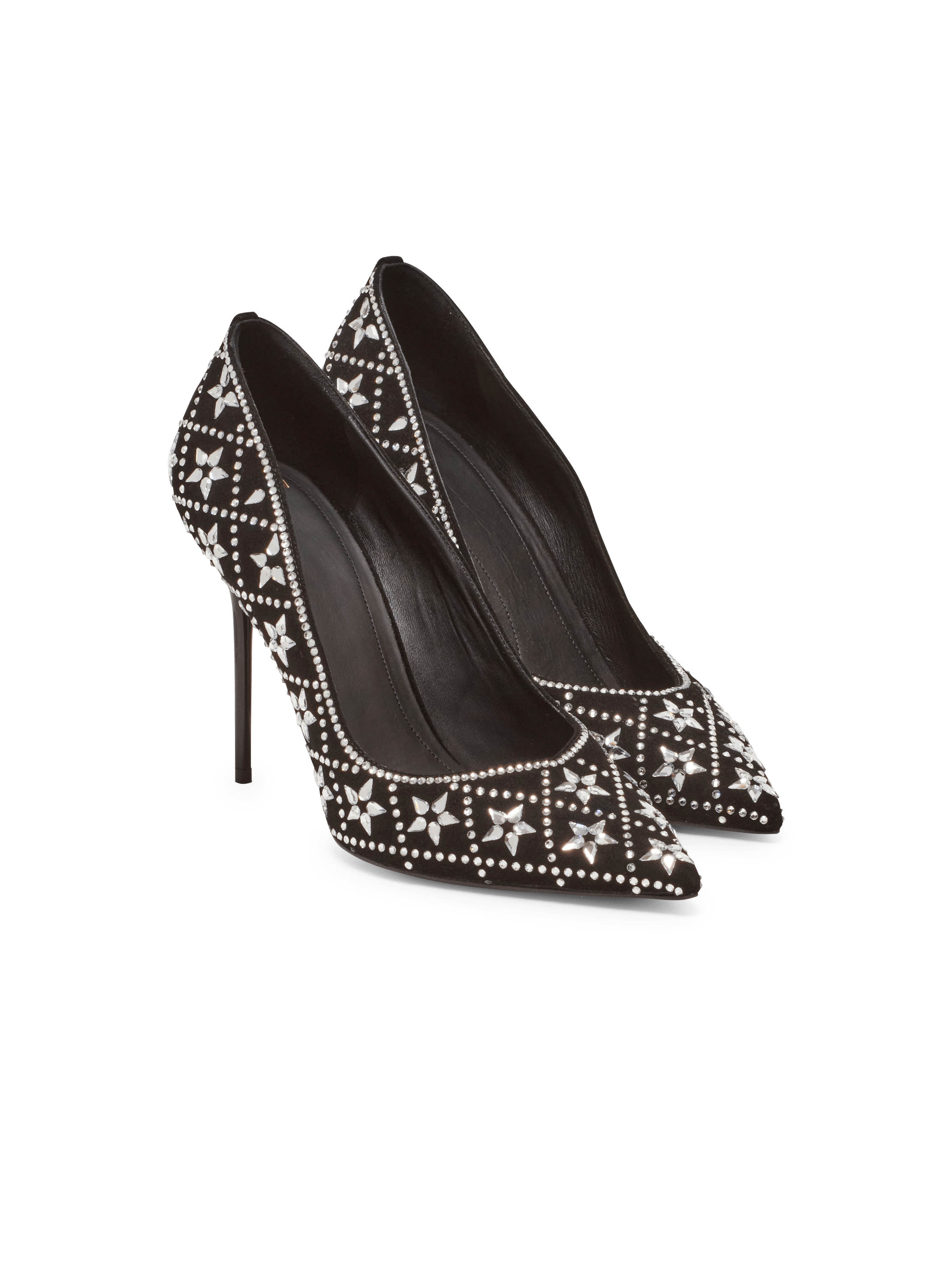 Pumps Ruby aus Wildleder mit Kristallen 