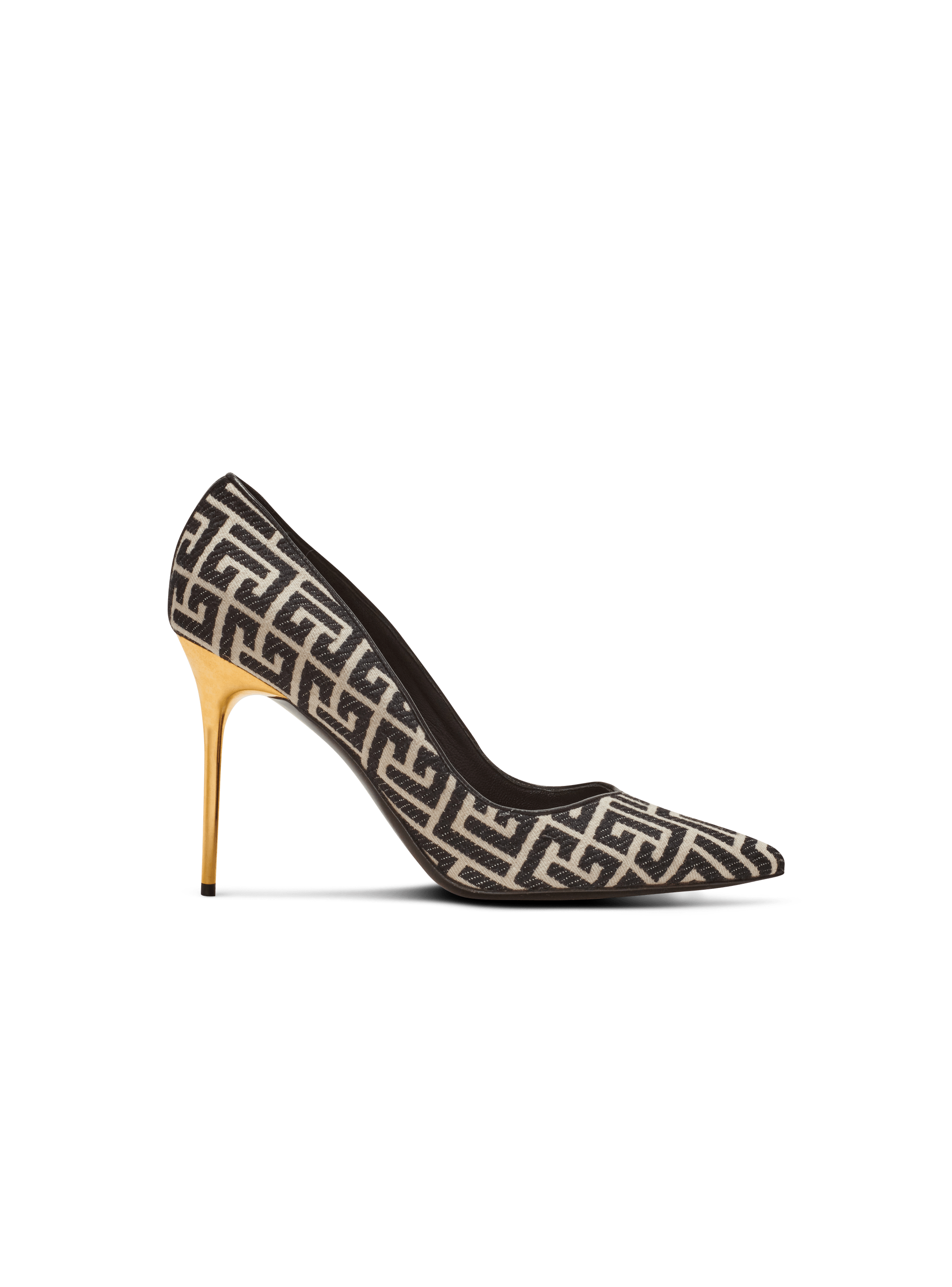 Ruby stilettos with jacquard monogram