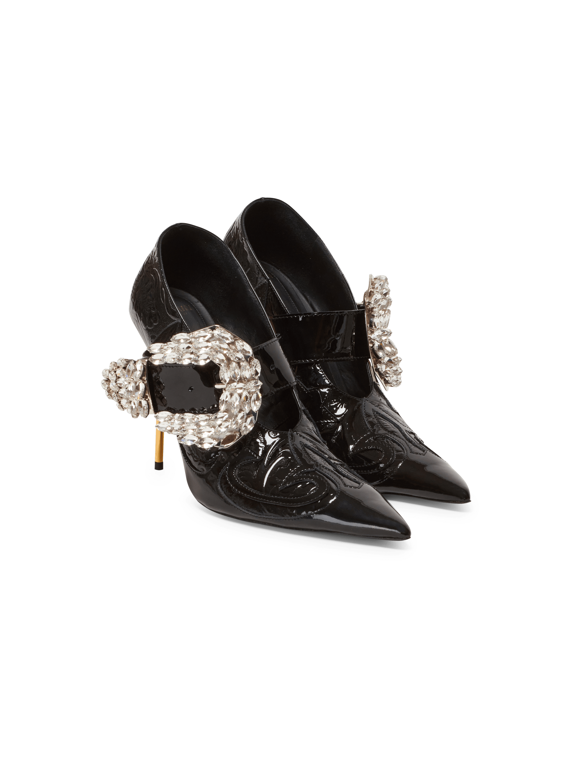 Clara Western patchwork patent leather pumps black Women BALMAIN