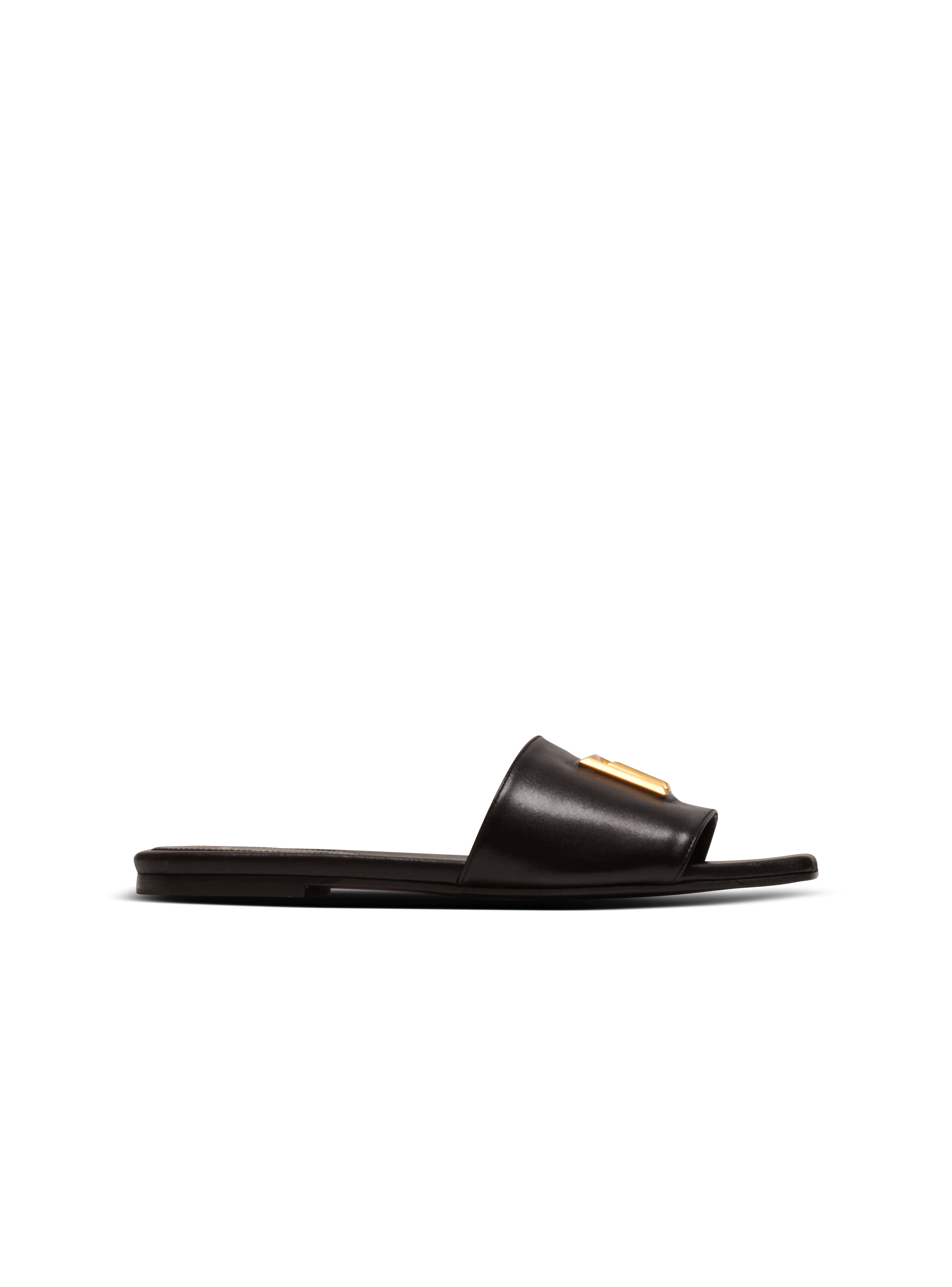 Dafne smooth calfskin leather mules black - Women | BALMAIN