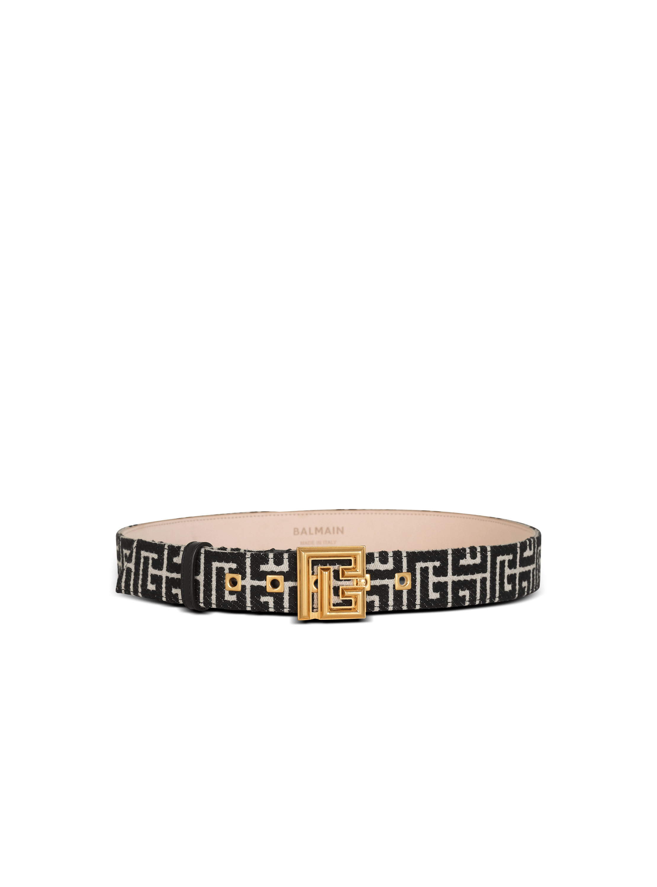 PB Belt in monogrammed jacquard