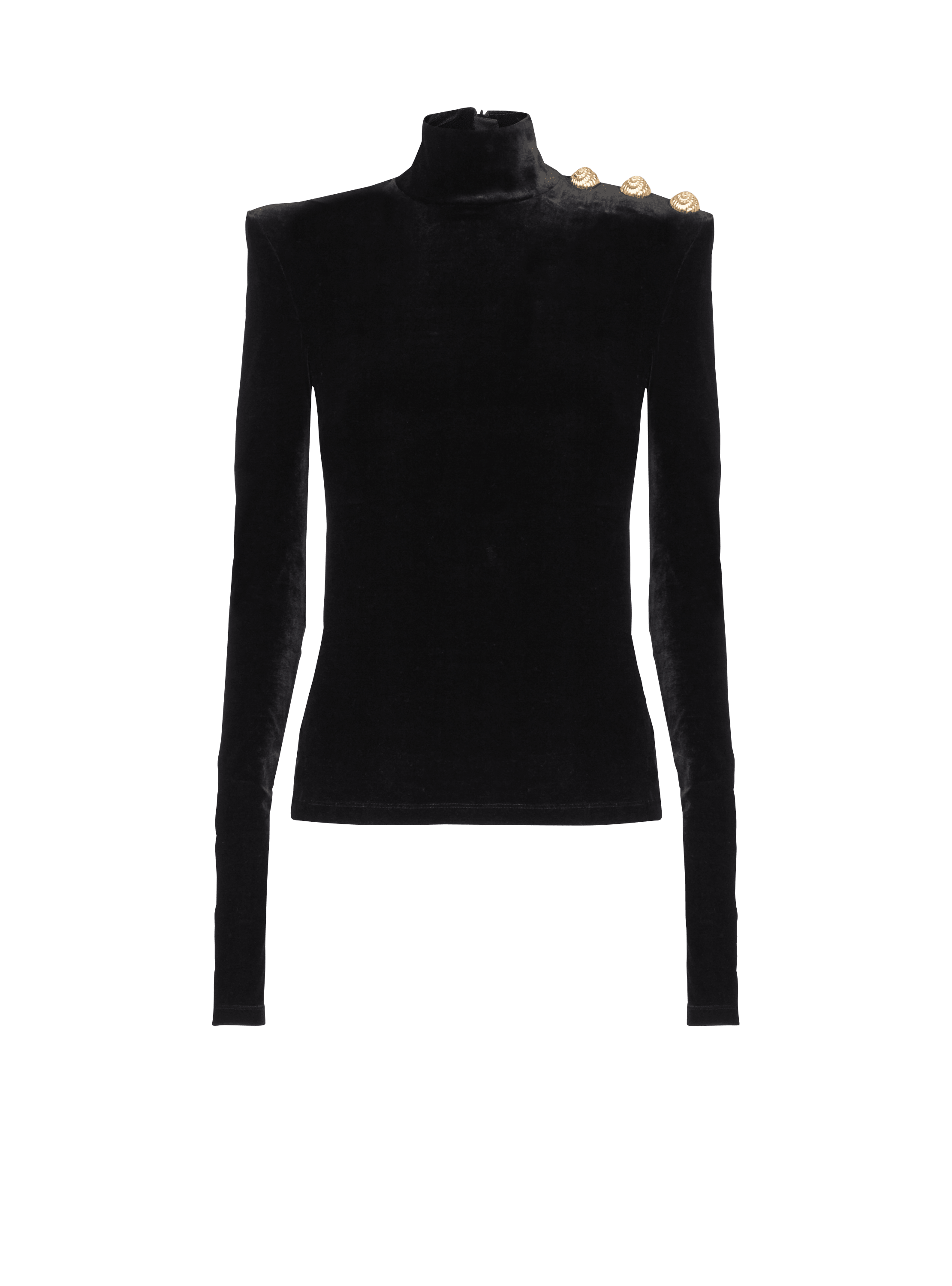 Long sleeved velvet top Women BALMAIN