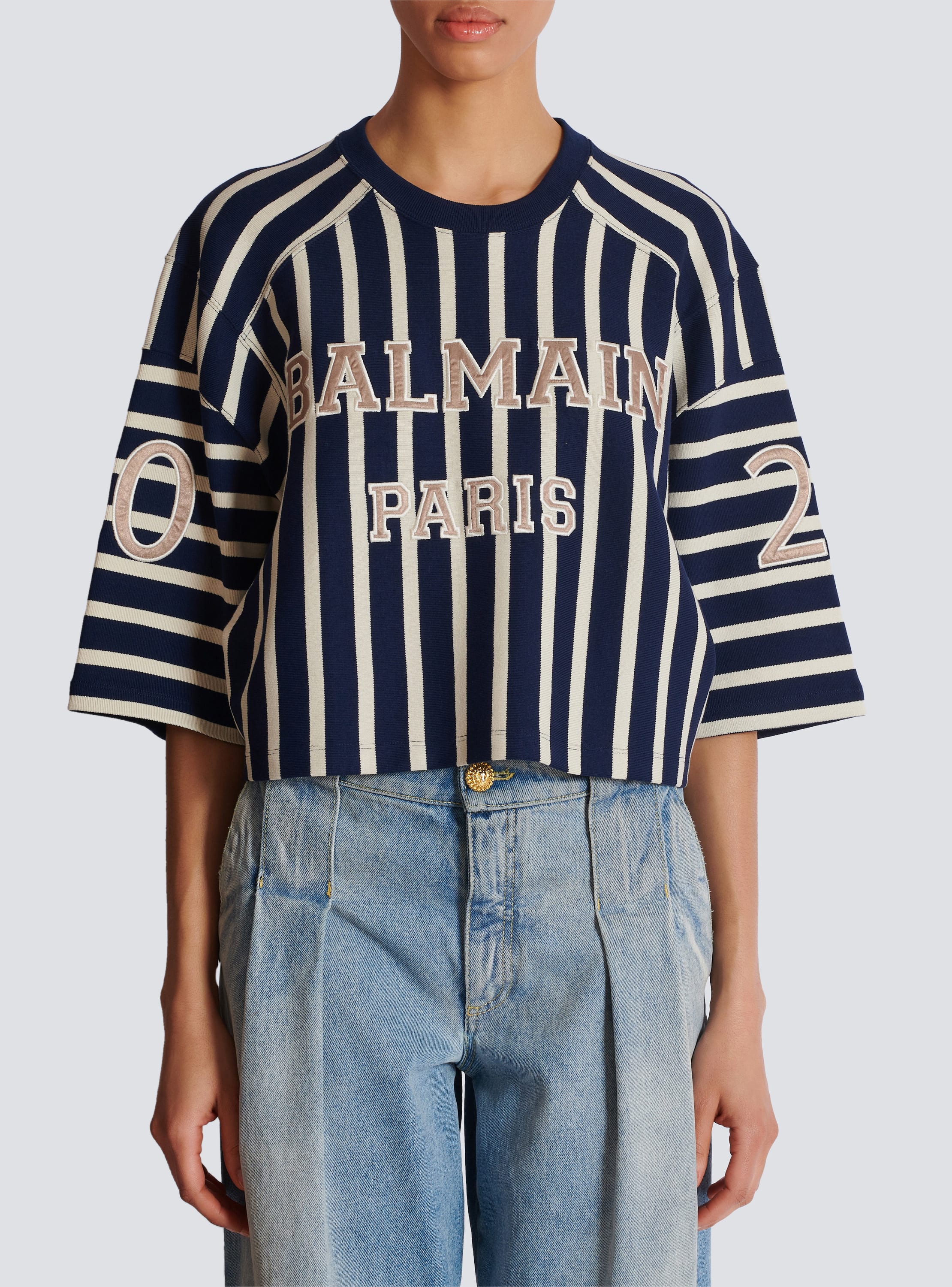 Balmain navy orders sweatshirt