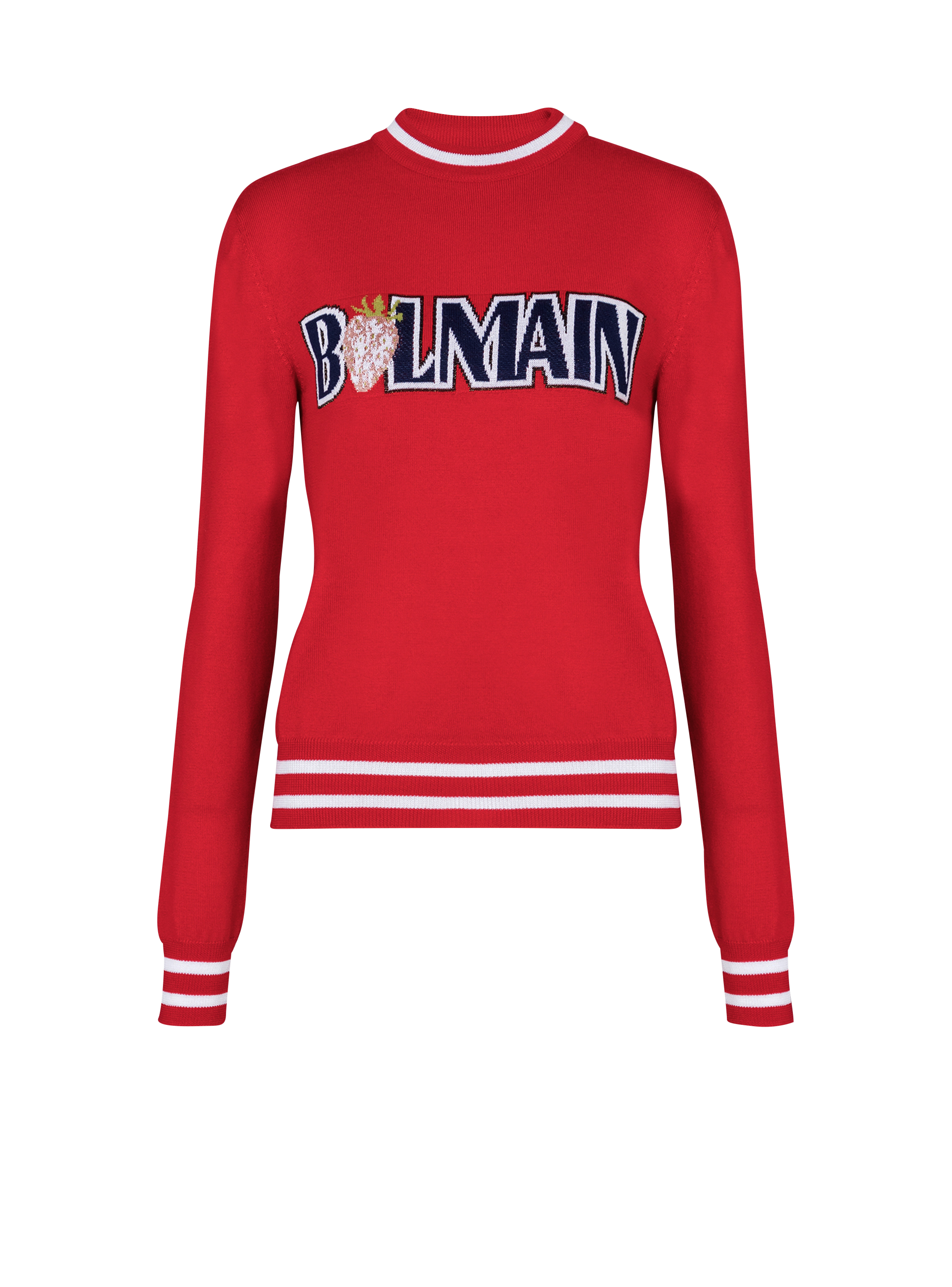 Pull en laine Balmain Fraise