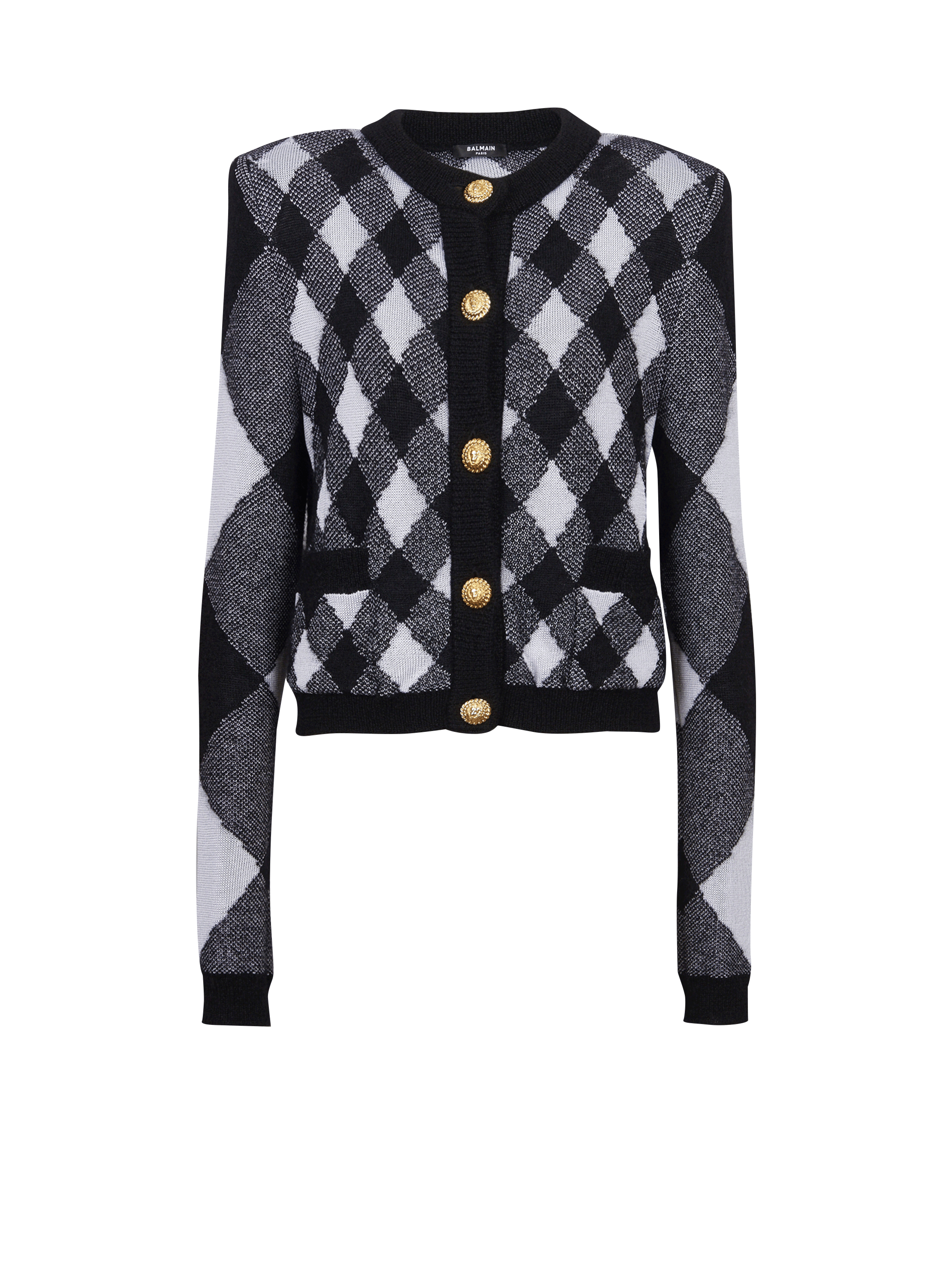 Cardigan en maille vichy