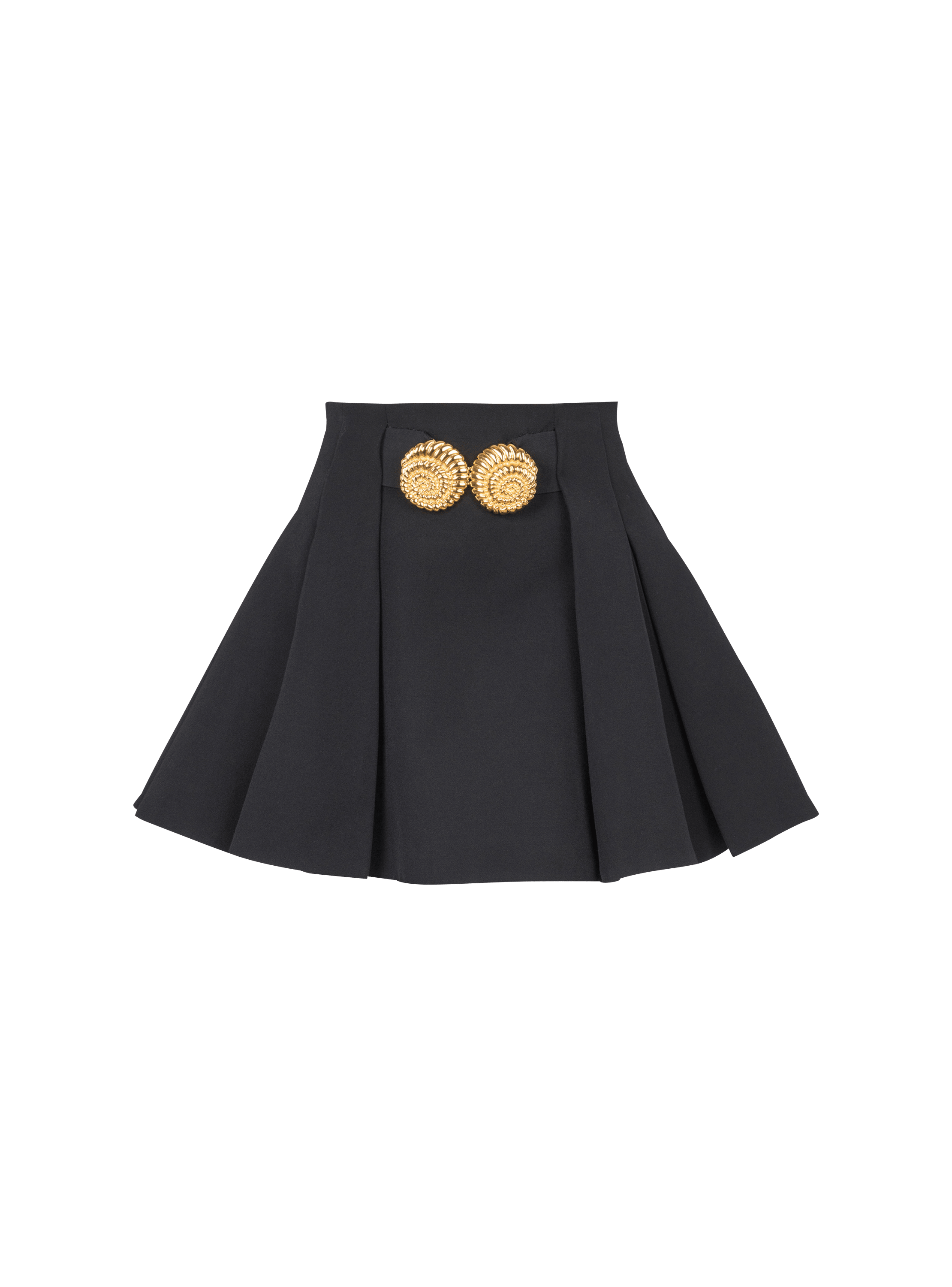 Black skirt gold buttons hotsell