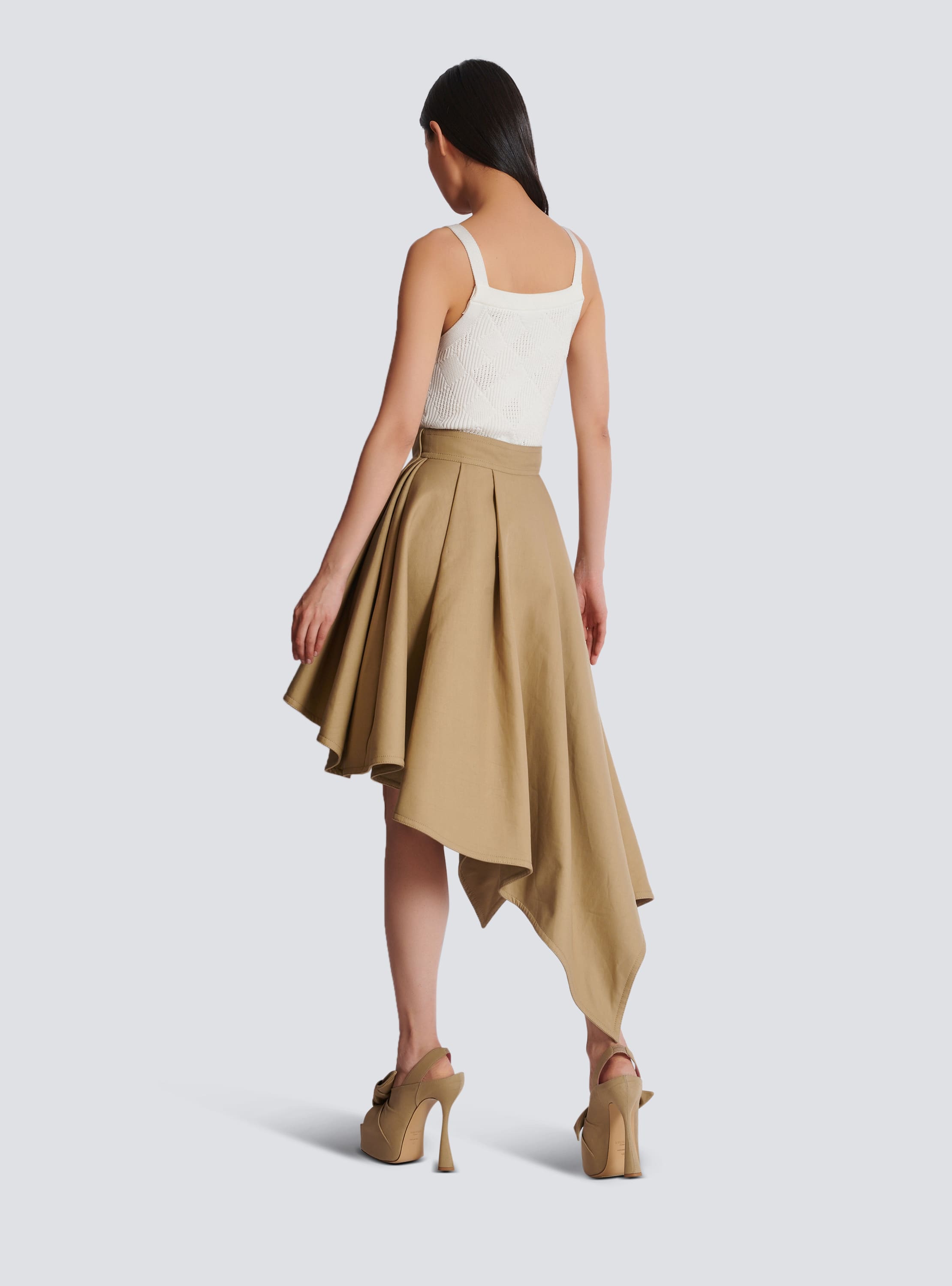 Asymmetrical cotton skirt sales