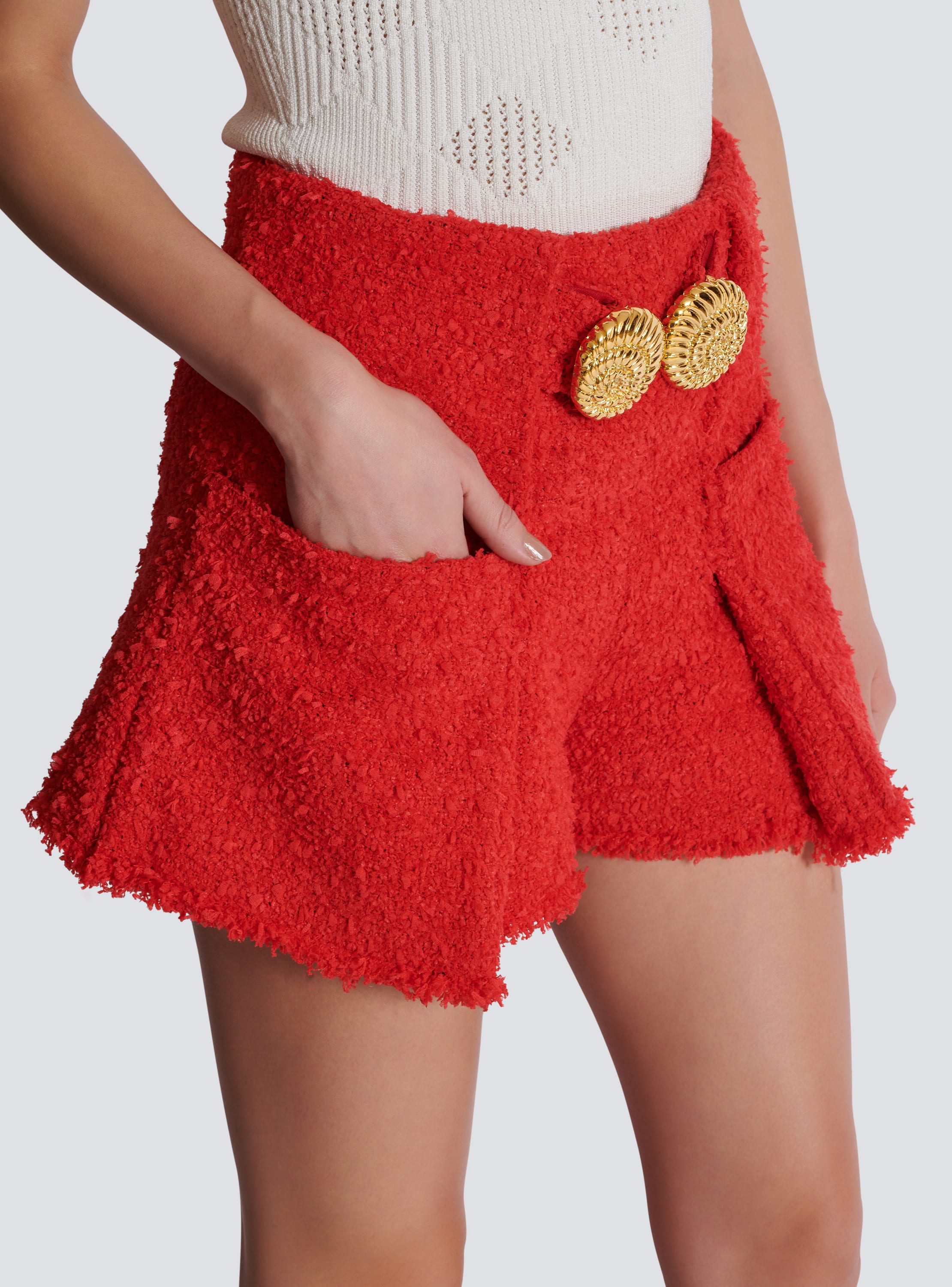 Balmain tweed shorts clearance