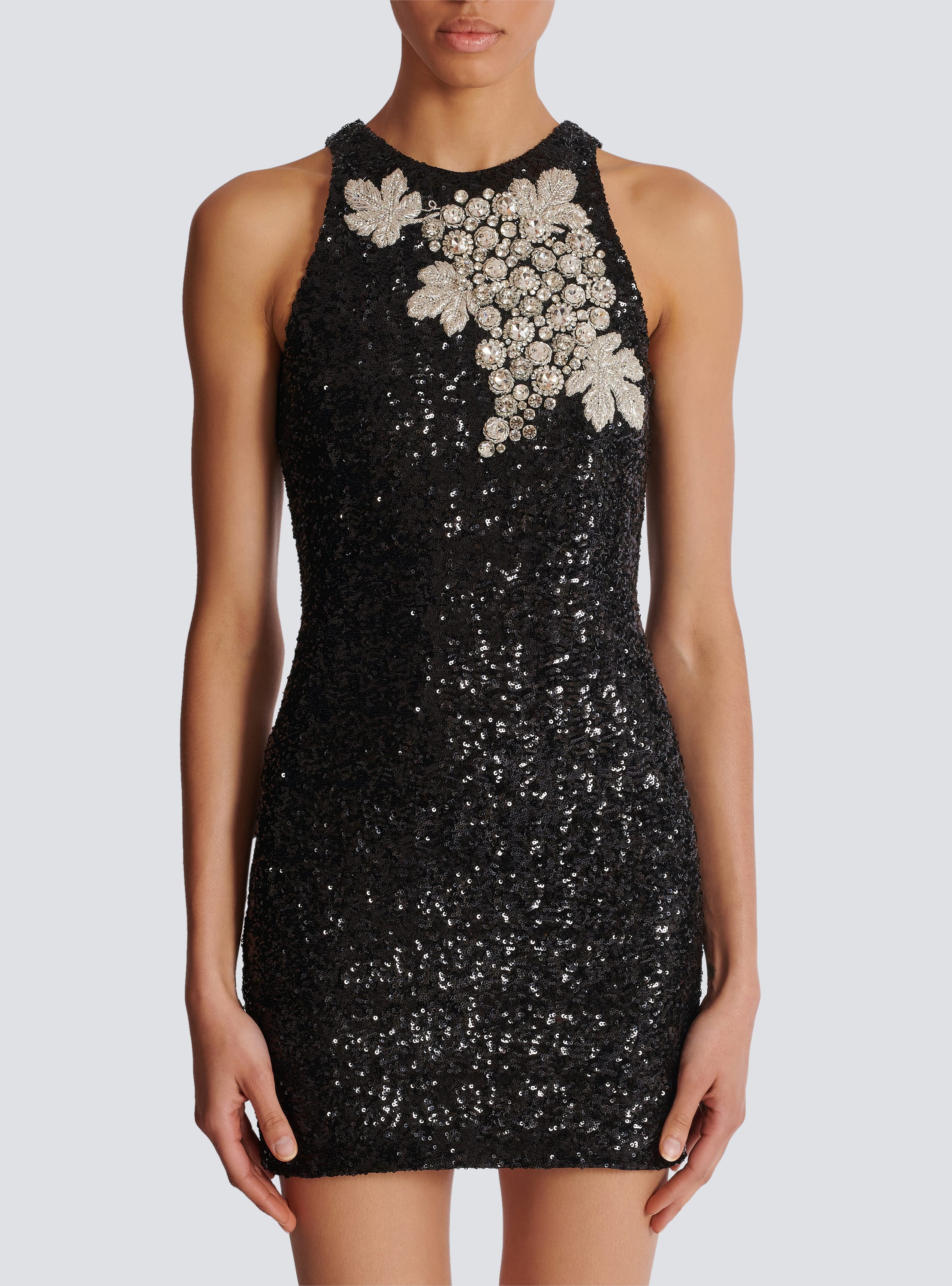 Balmain inspired beaded dress best sale