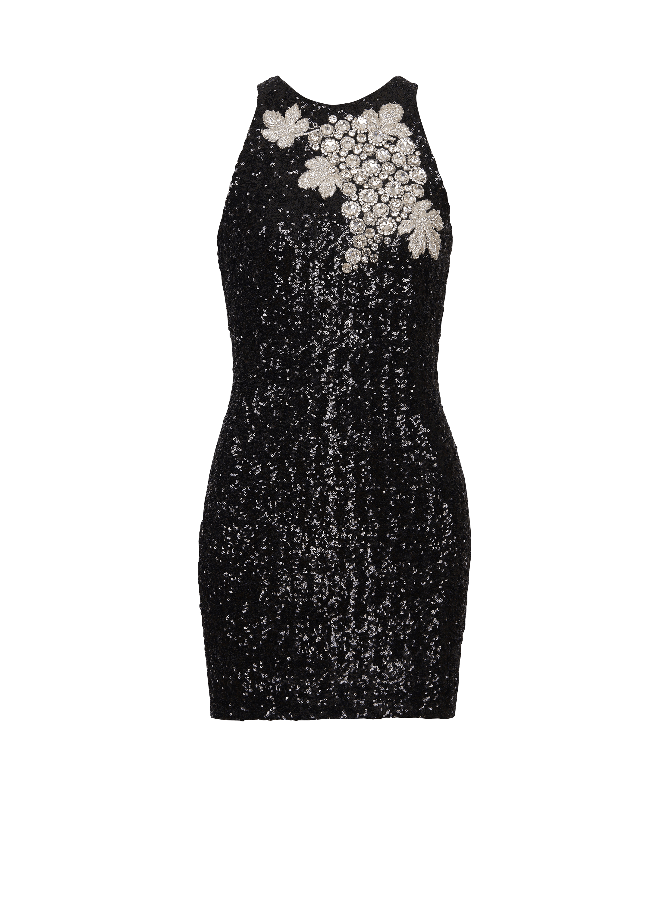 Sequin dress with Grape embroidery - Women | BALMAIN