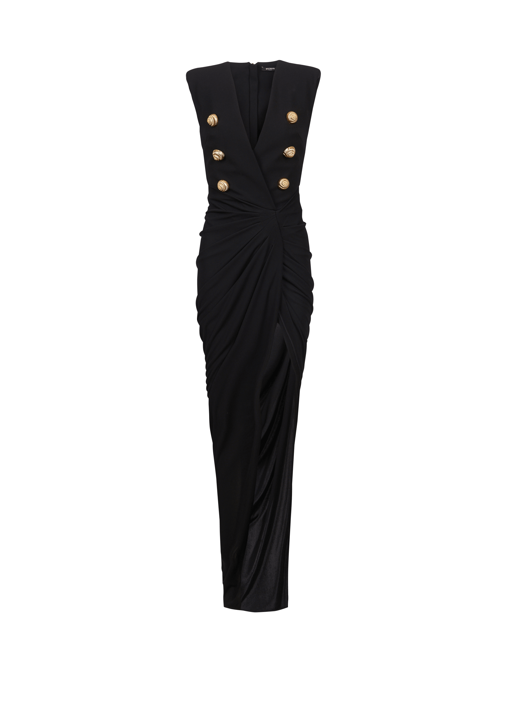 Robe longue tailleur en crêpe