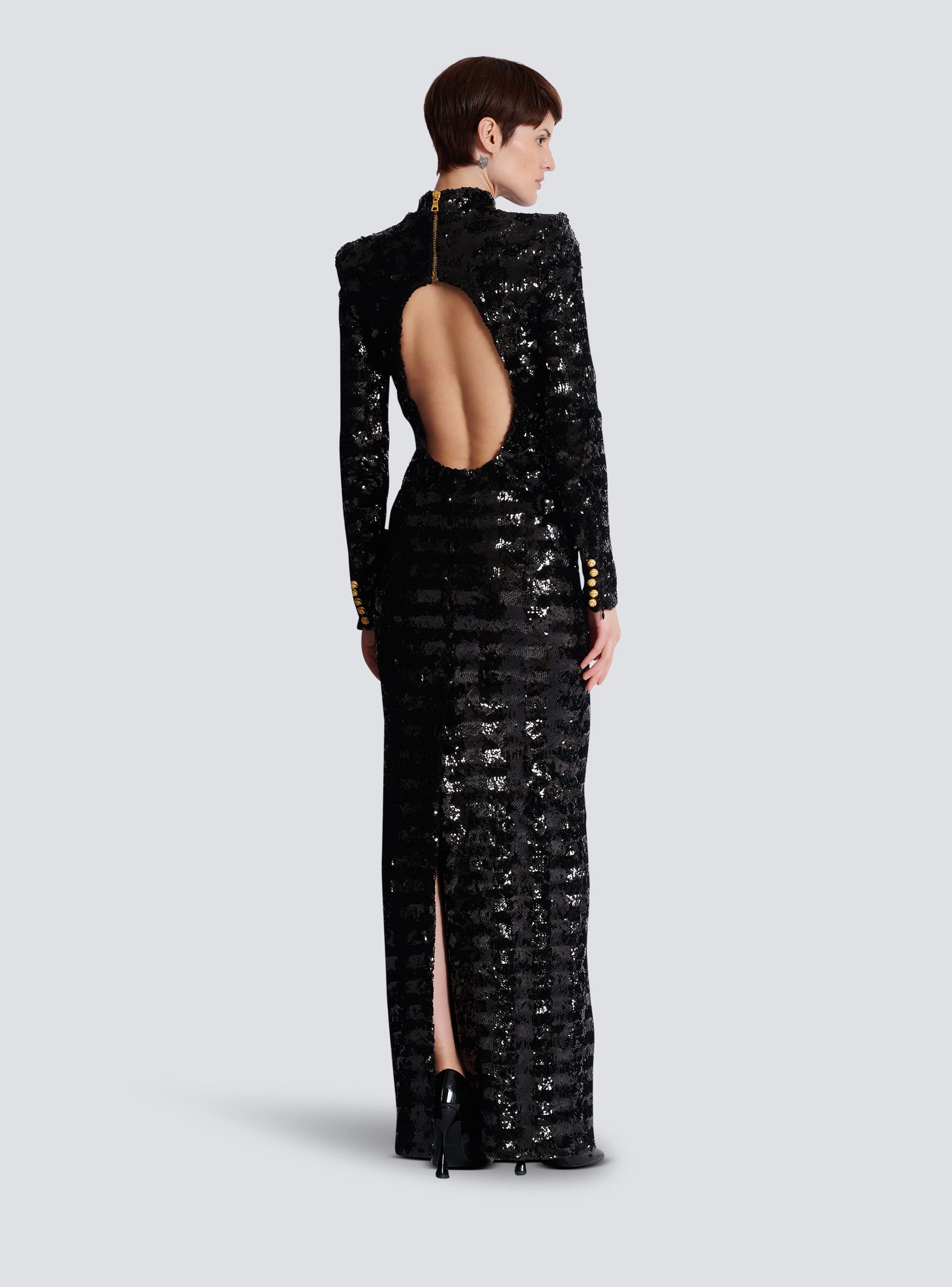 Balmain glitter dress hotsell