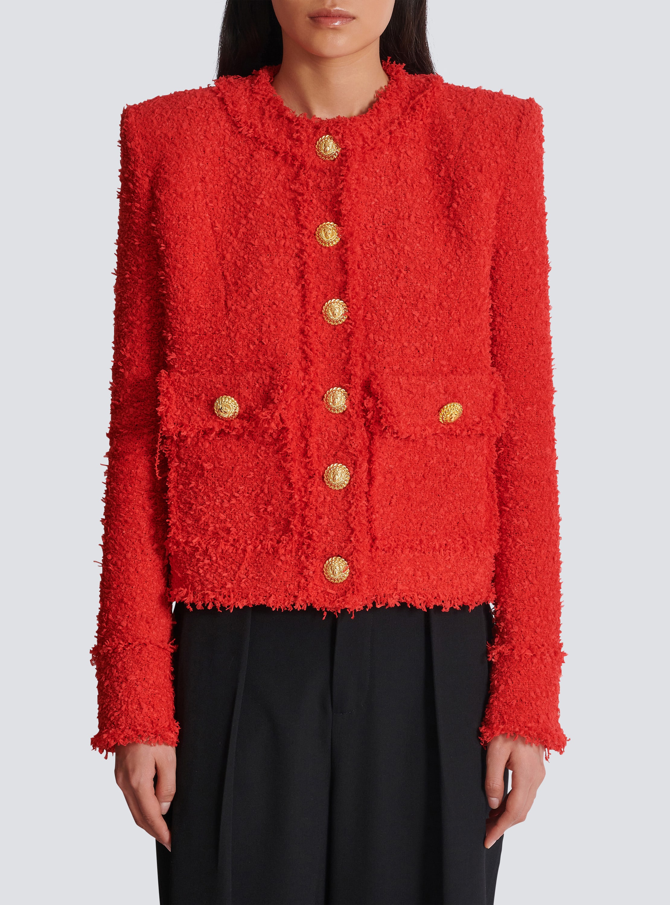 Cropped tweed jacket