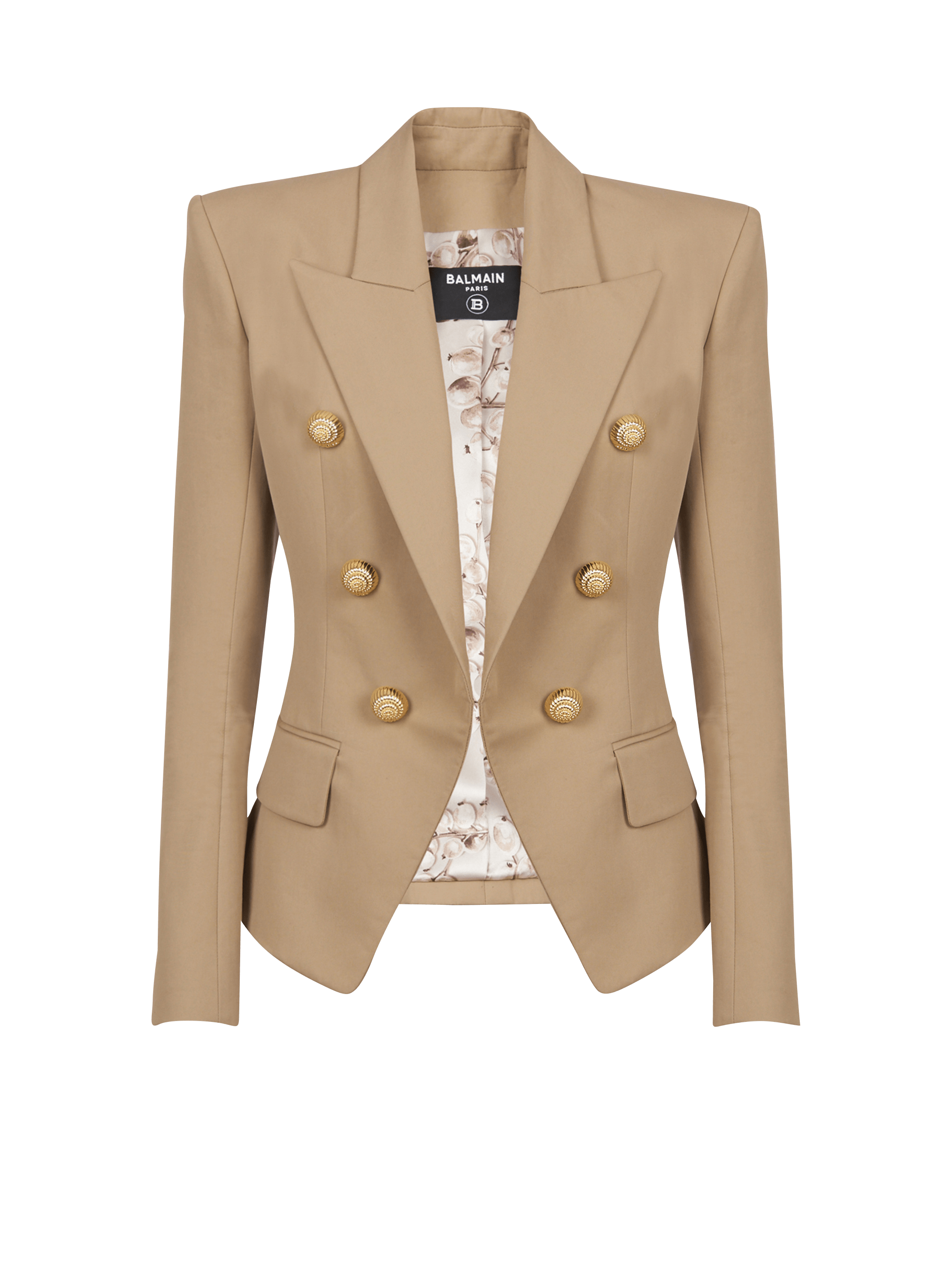 Chaqueta de algodón con 6 botones