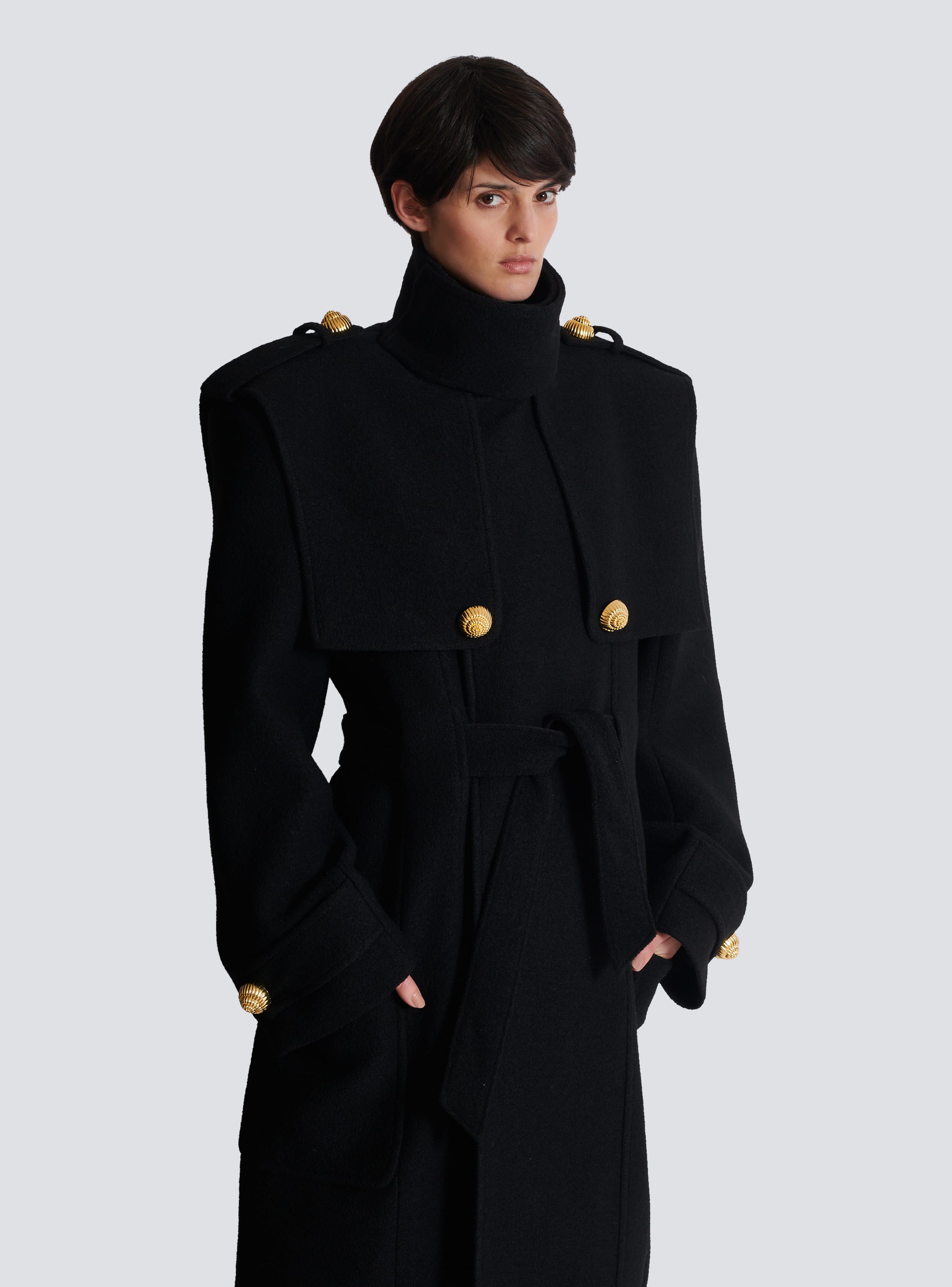 Balmain trench coat best sale