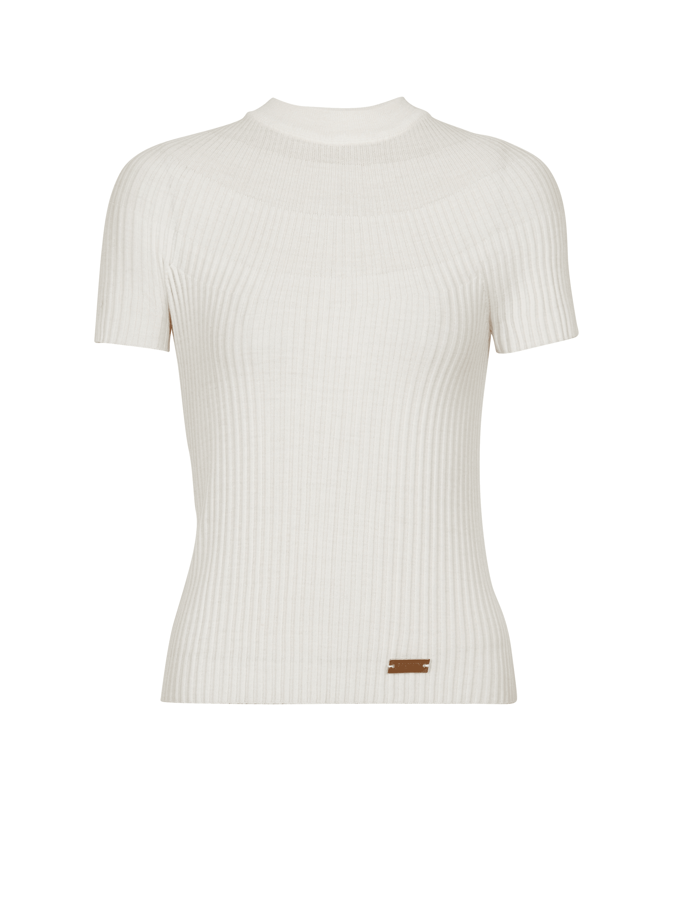 Top in maglia a coste