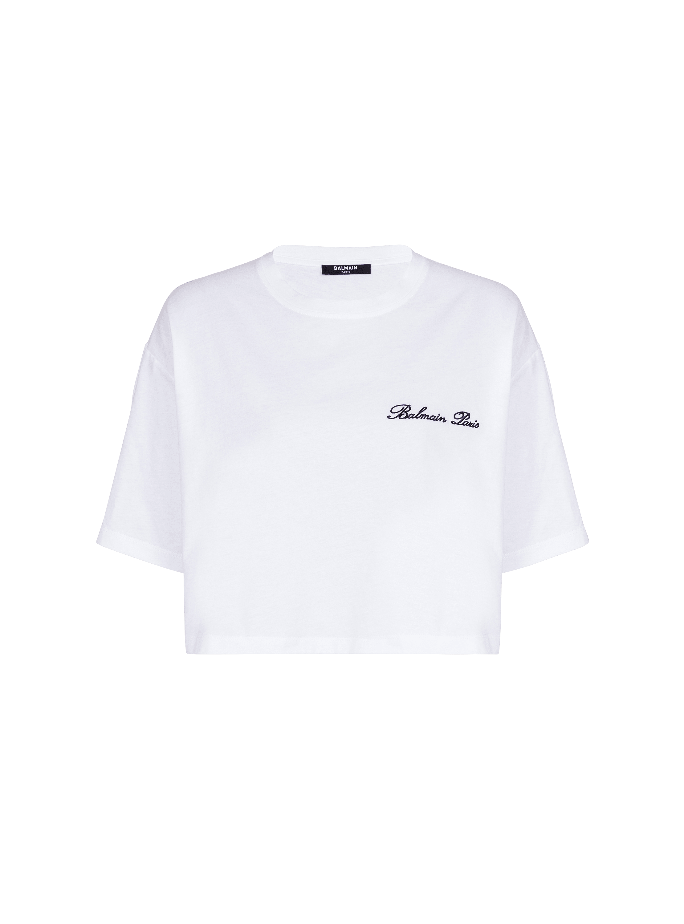T-shirt with Balmain Signature embroidery