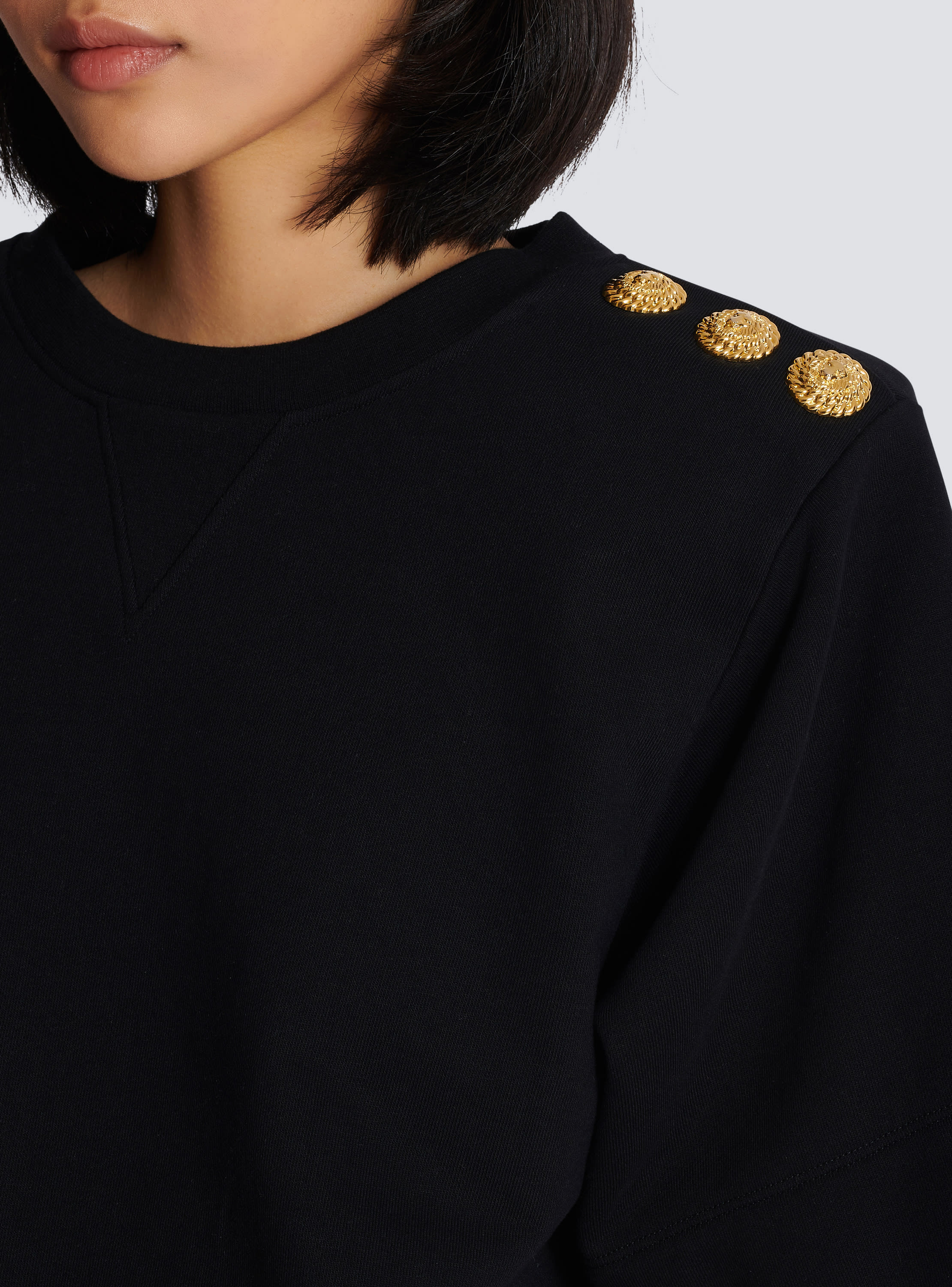 Balmain black and gold sweatshirt hotsell