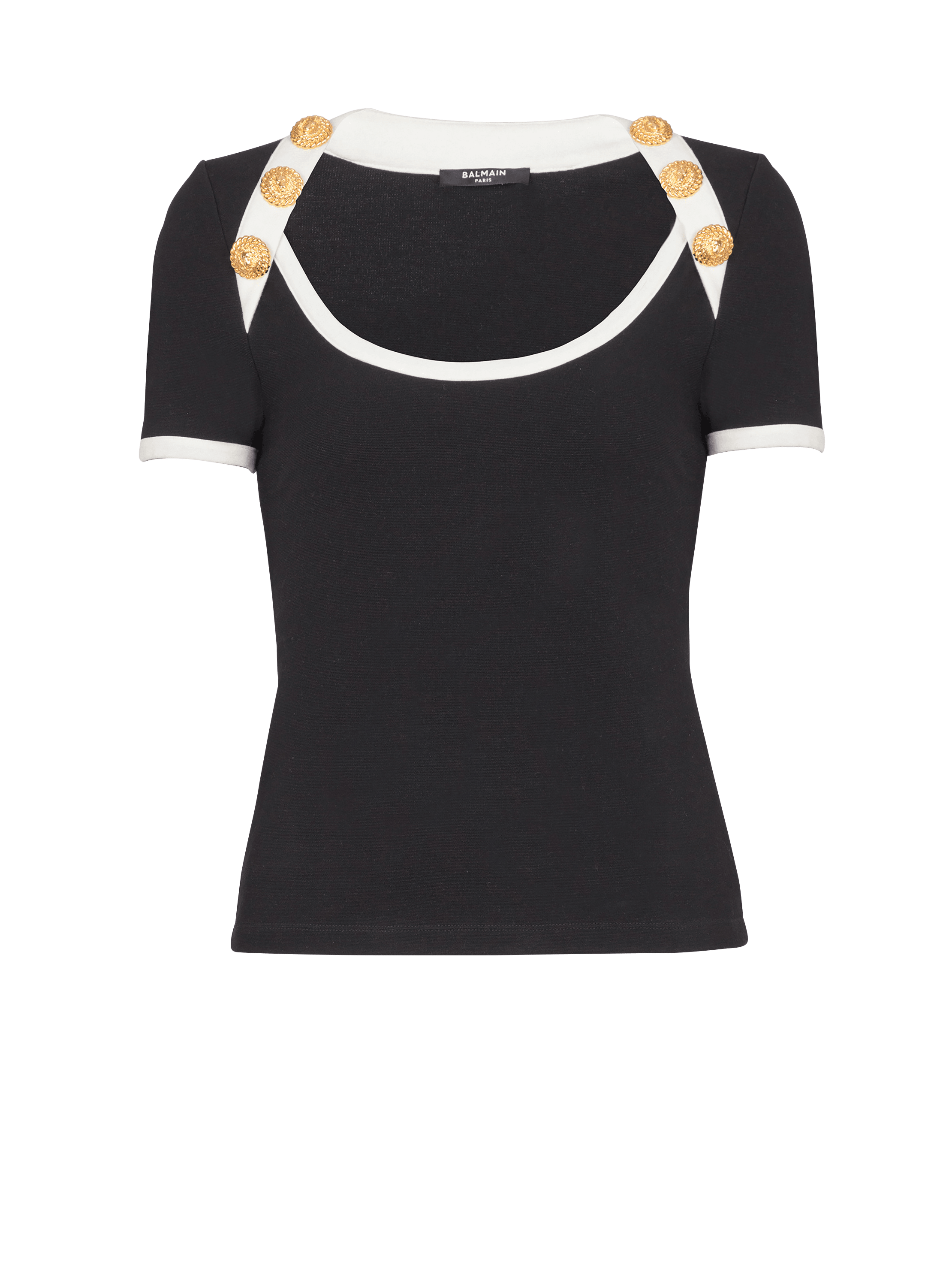 Camiseta bicolor con botones