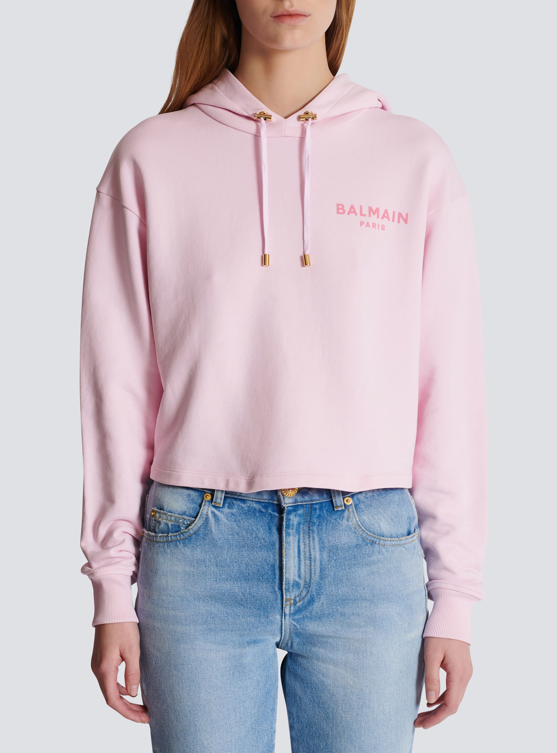 Flocked Balmain Paris hoodie