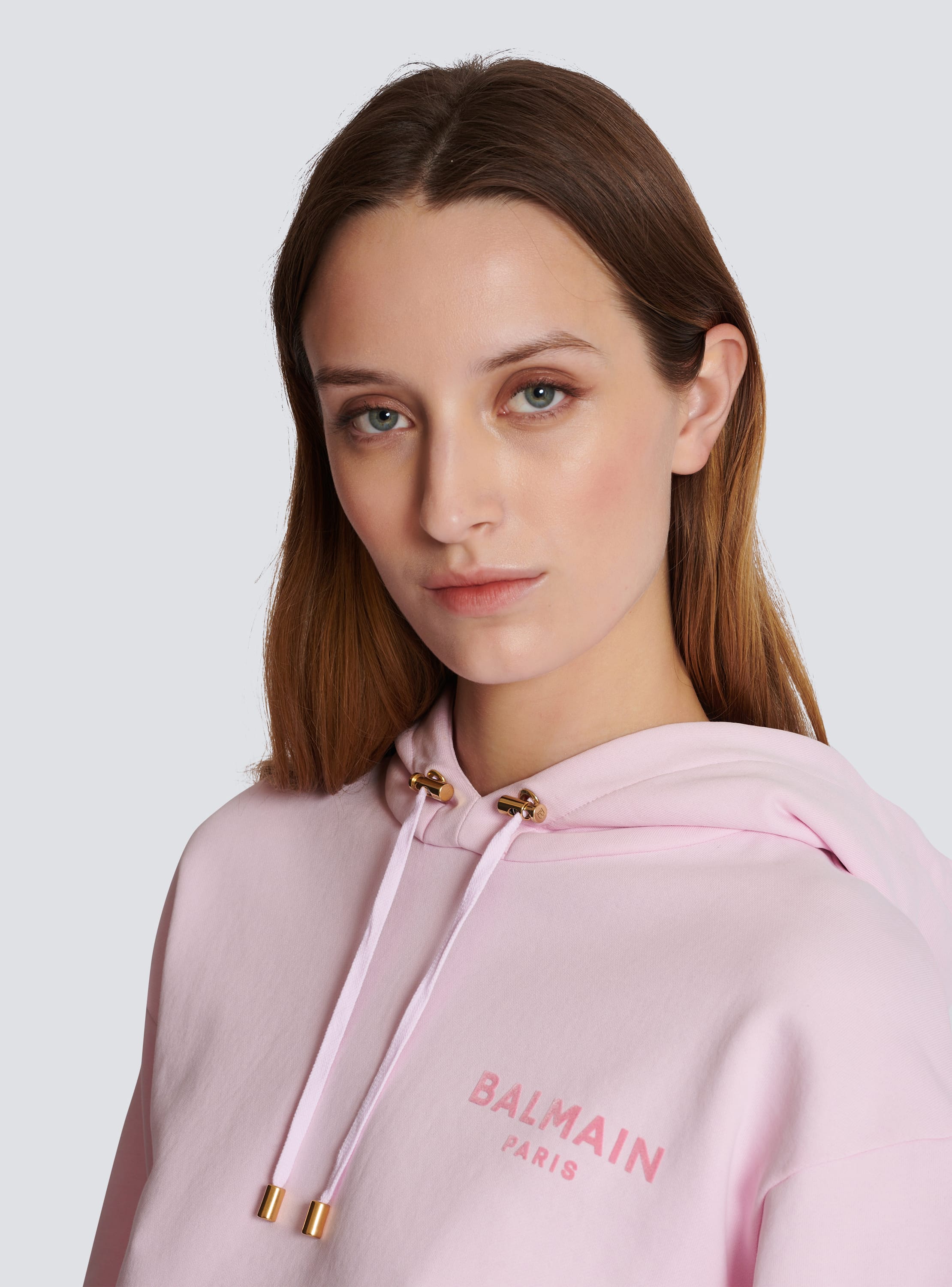 Pink balmain hoodie sale