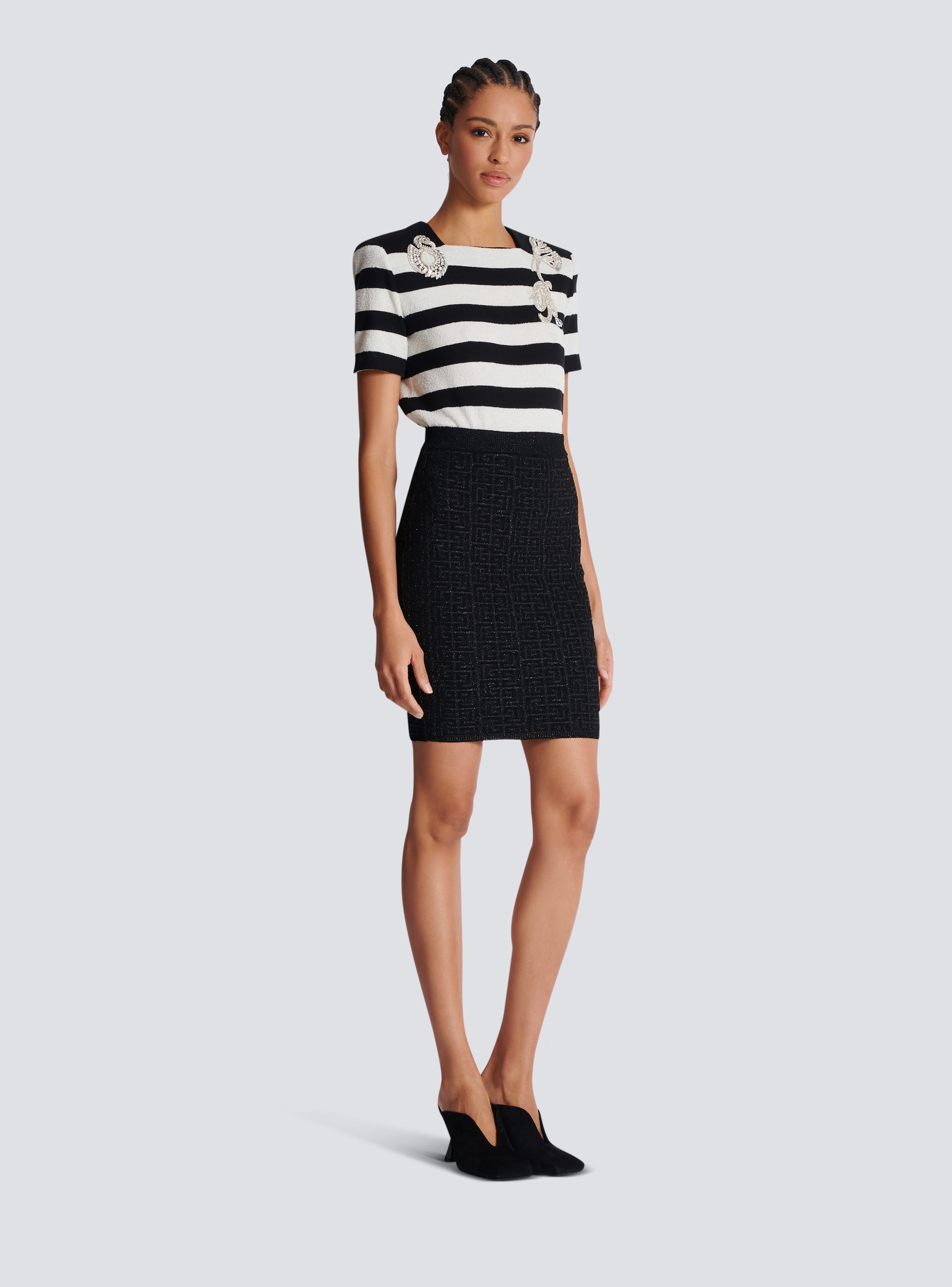 PB Labyrinthe モノグラム ニットスカート - Women | BALMAIN
